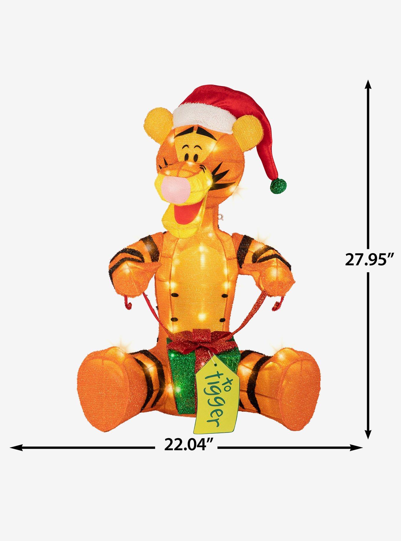 Disney Winnie The Pooh Tigger with Present 28" 3D Lighted Tinsel Sculpture, , alternate - view 4