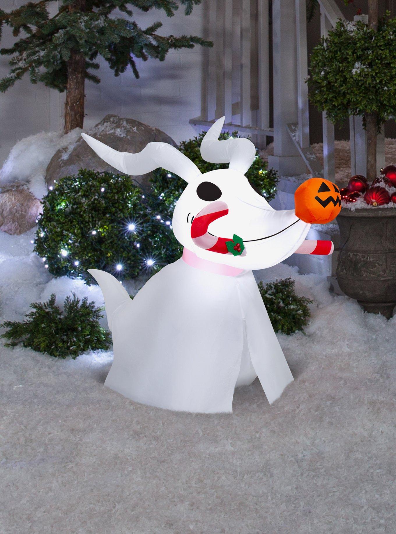 Disney Nightmare Before Christmas Stylized Zero with Candy Cane Airblown, , alternate - view 2