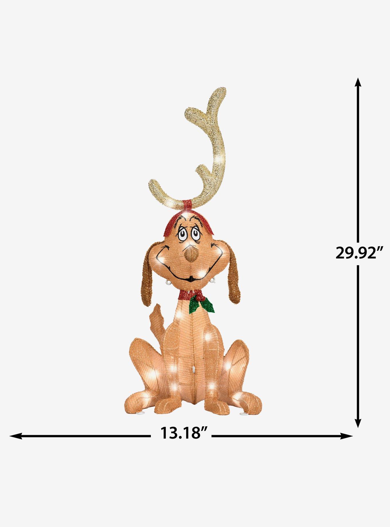 Dr. Seuss How The Grinch Stole Christmas! Max 30" 3D Lighted Tinsel Sculpture, , alternate - view 4