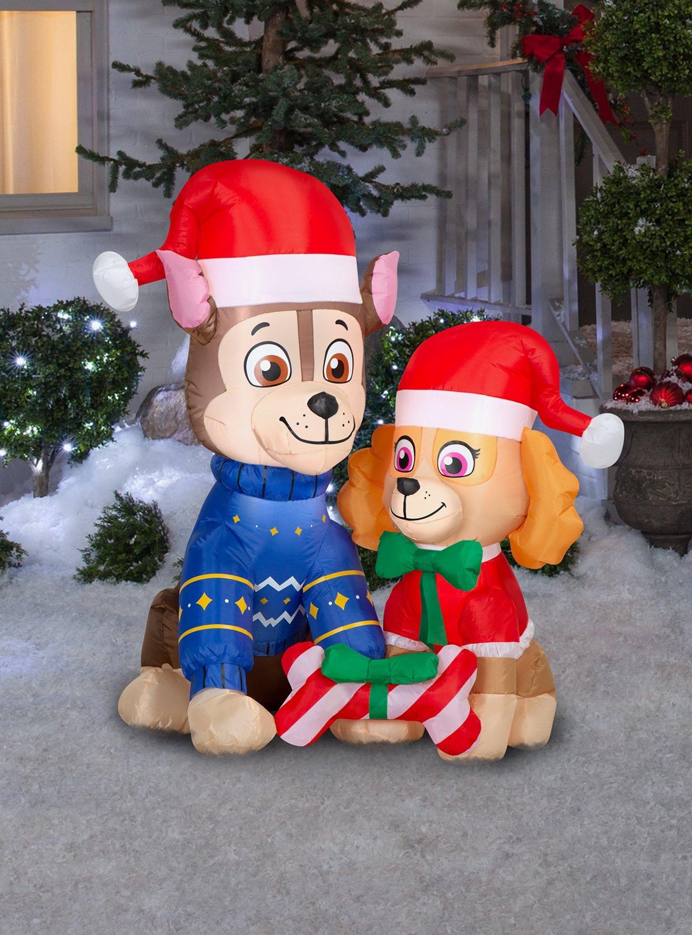 Paw Patrol Chase & Skye with Present Bone Airblown, , alternate - view 2