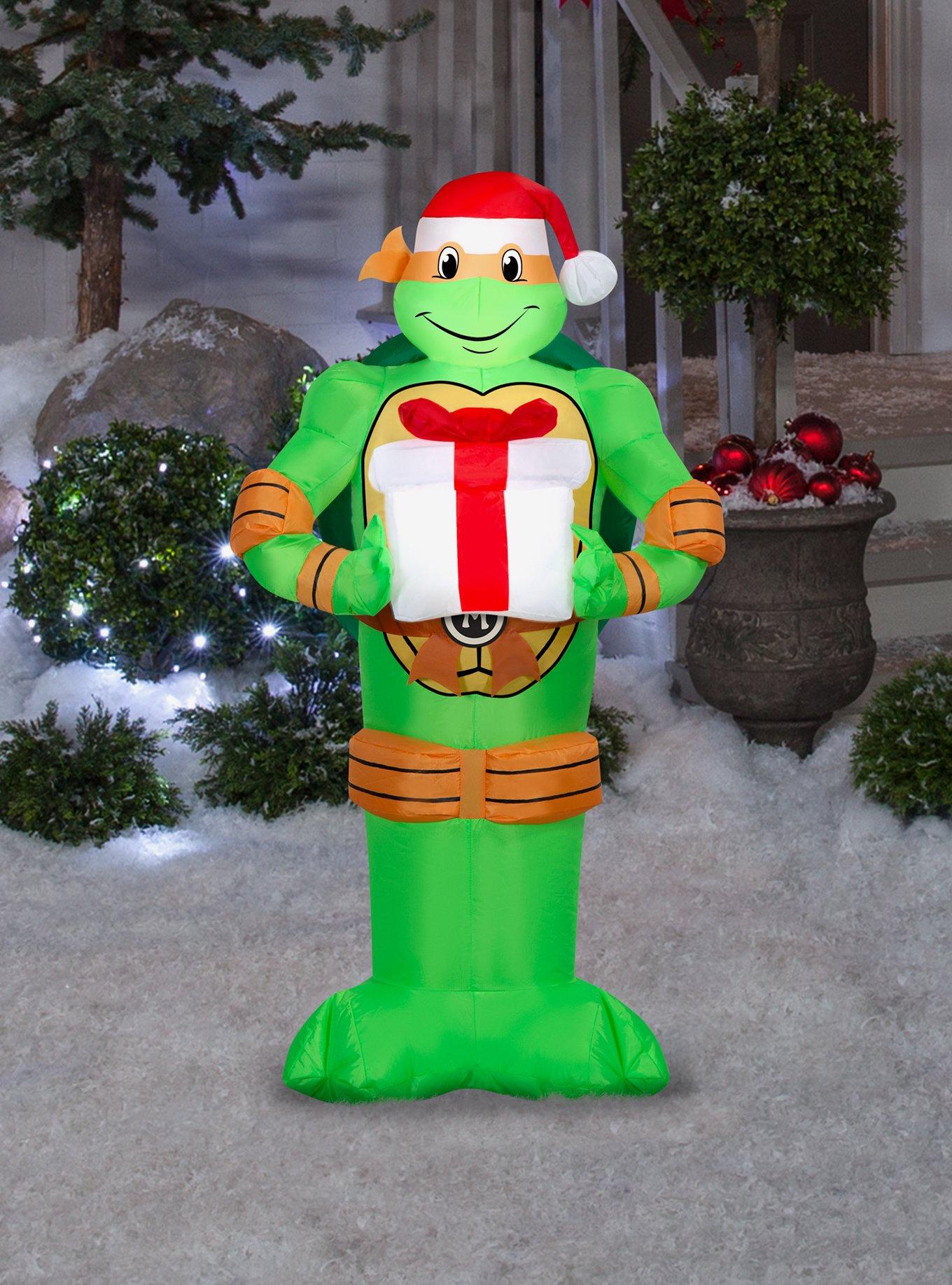 Teenage Mutant Ninja Turtles Classic Michaelangelo with Present Airblown, , alternate - view 2