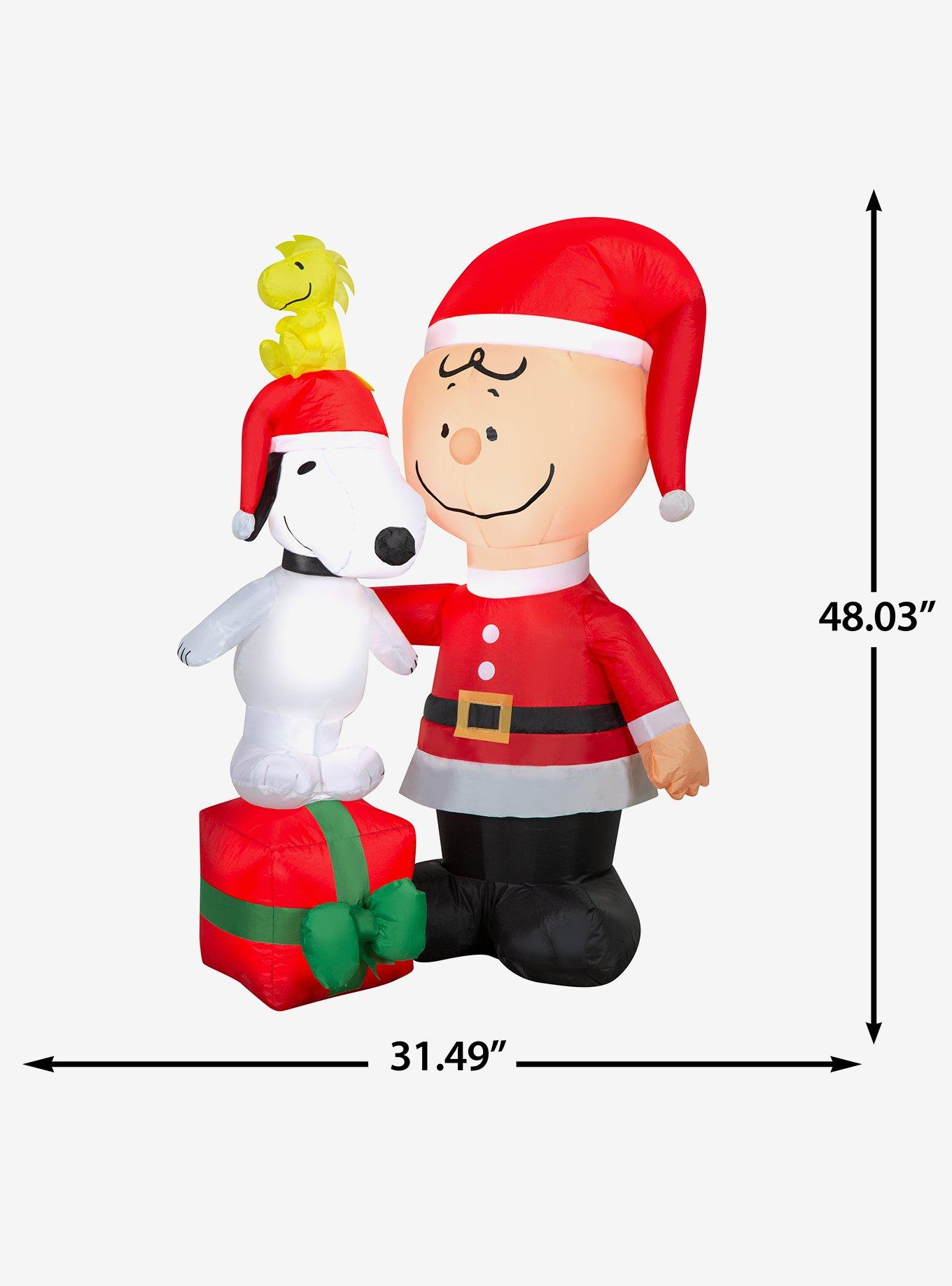 Peanuts Charlie Brown with Snoopy and Woodstock Airblown, , alternate - view 6