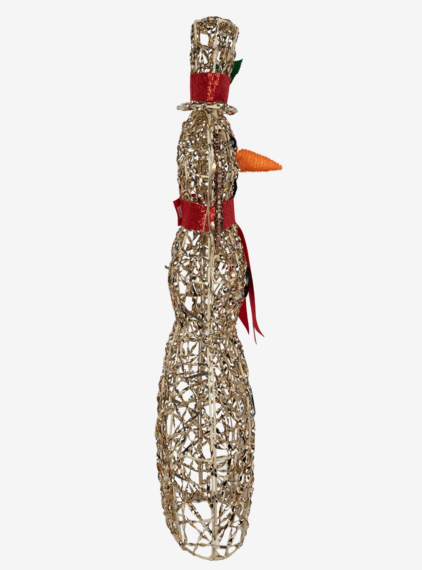Snowman Sparkle Gold Metallic Twisted Ribbon Fun Sized Decor, , alternate - view 3