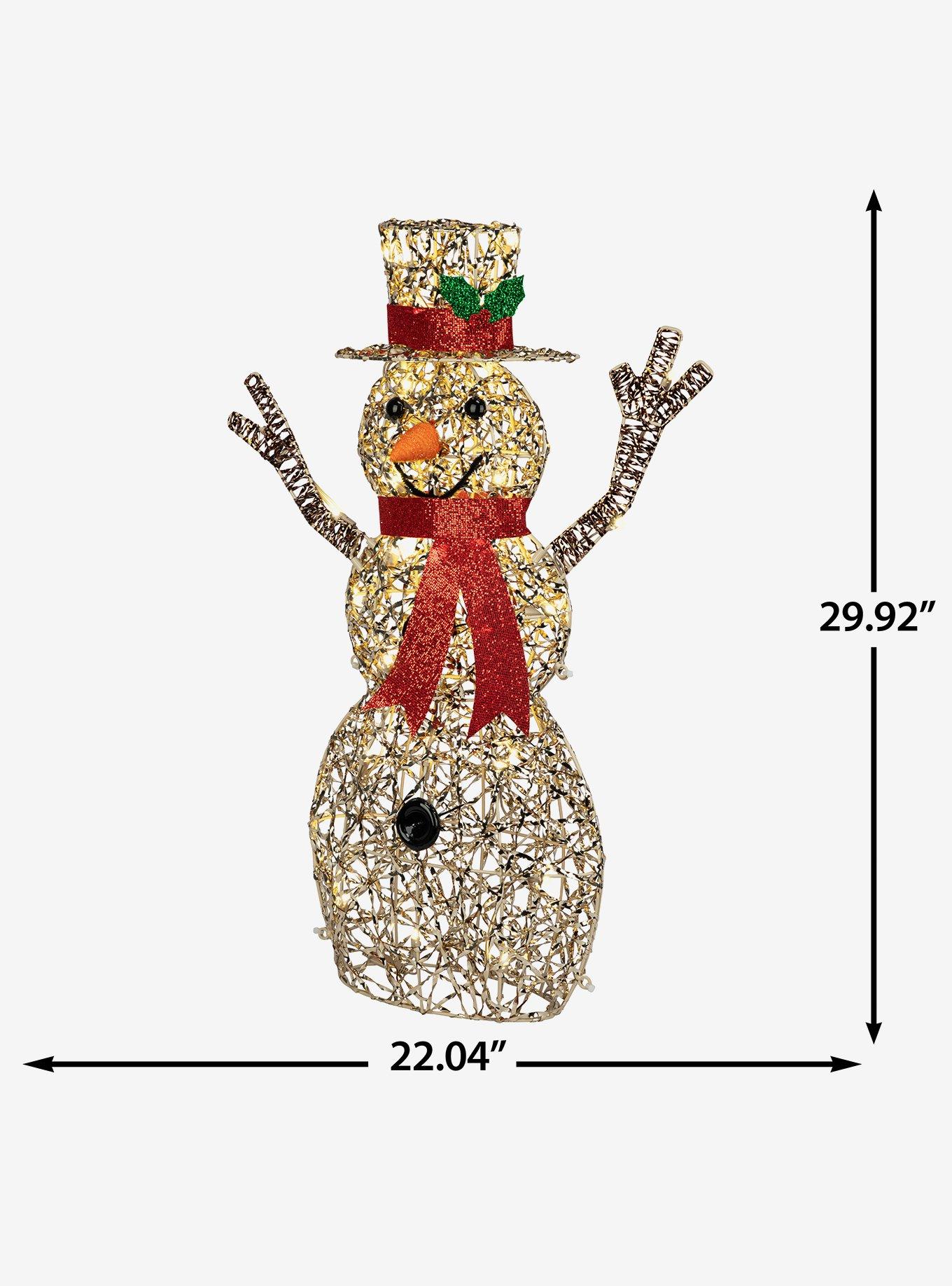 Snowman Sparkle Gold Metallic Twisted Ribbon Fun Sized Decor, , alternate - view 4