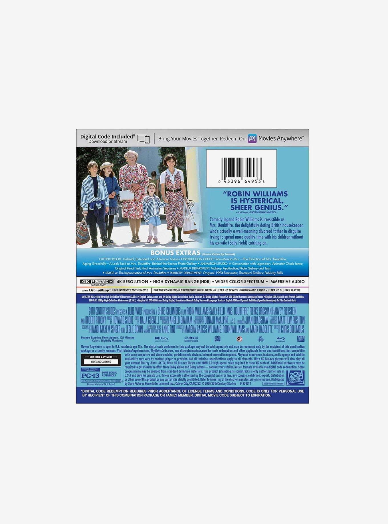 Mrs. Doubtfire Ultra HD, , alternate - view 2