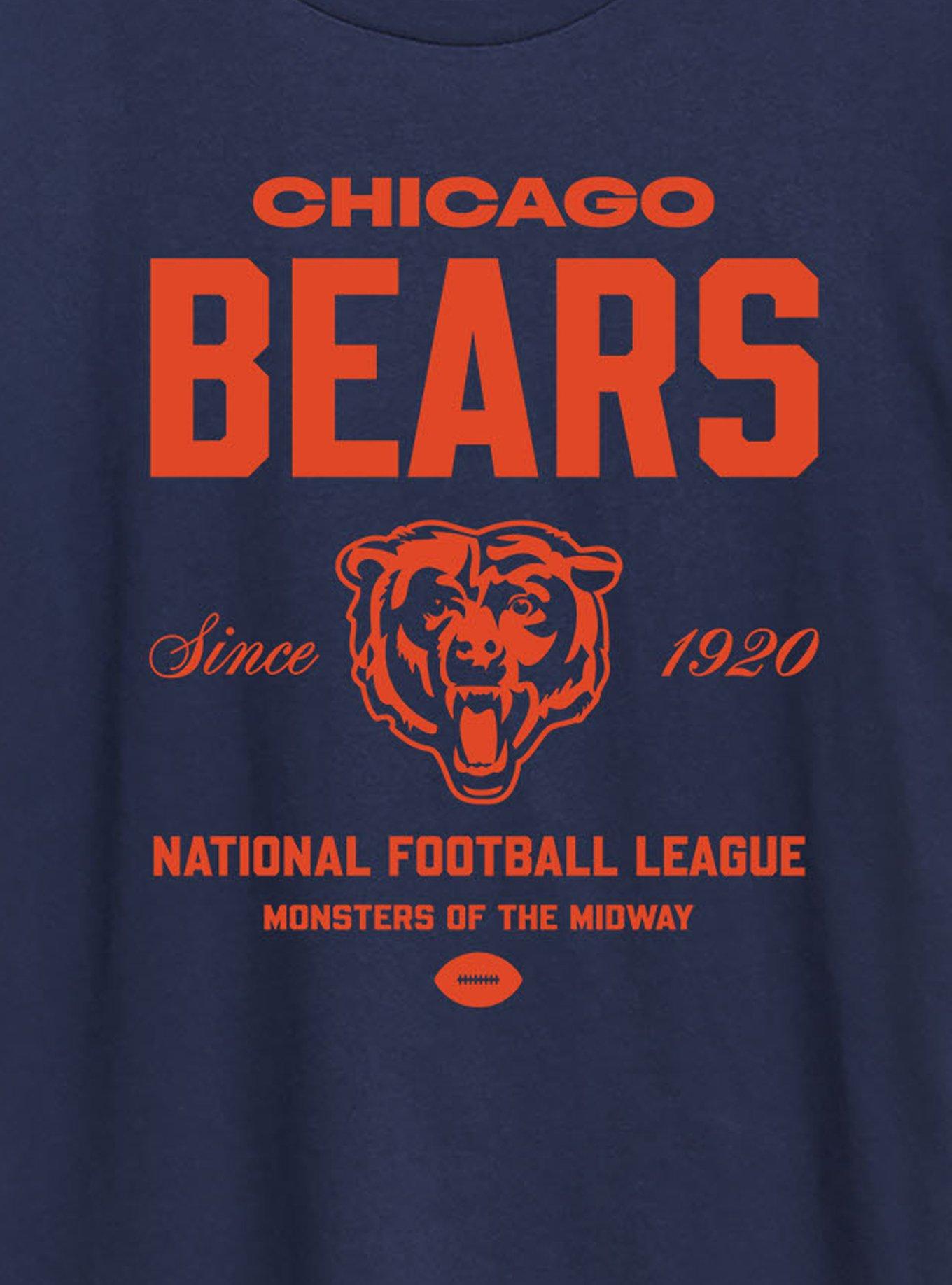 NFL Chicago Bears Bold League Womens T-Shirt, NAVY, alternate - view 2