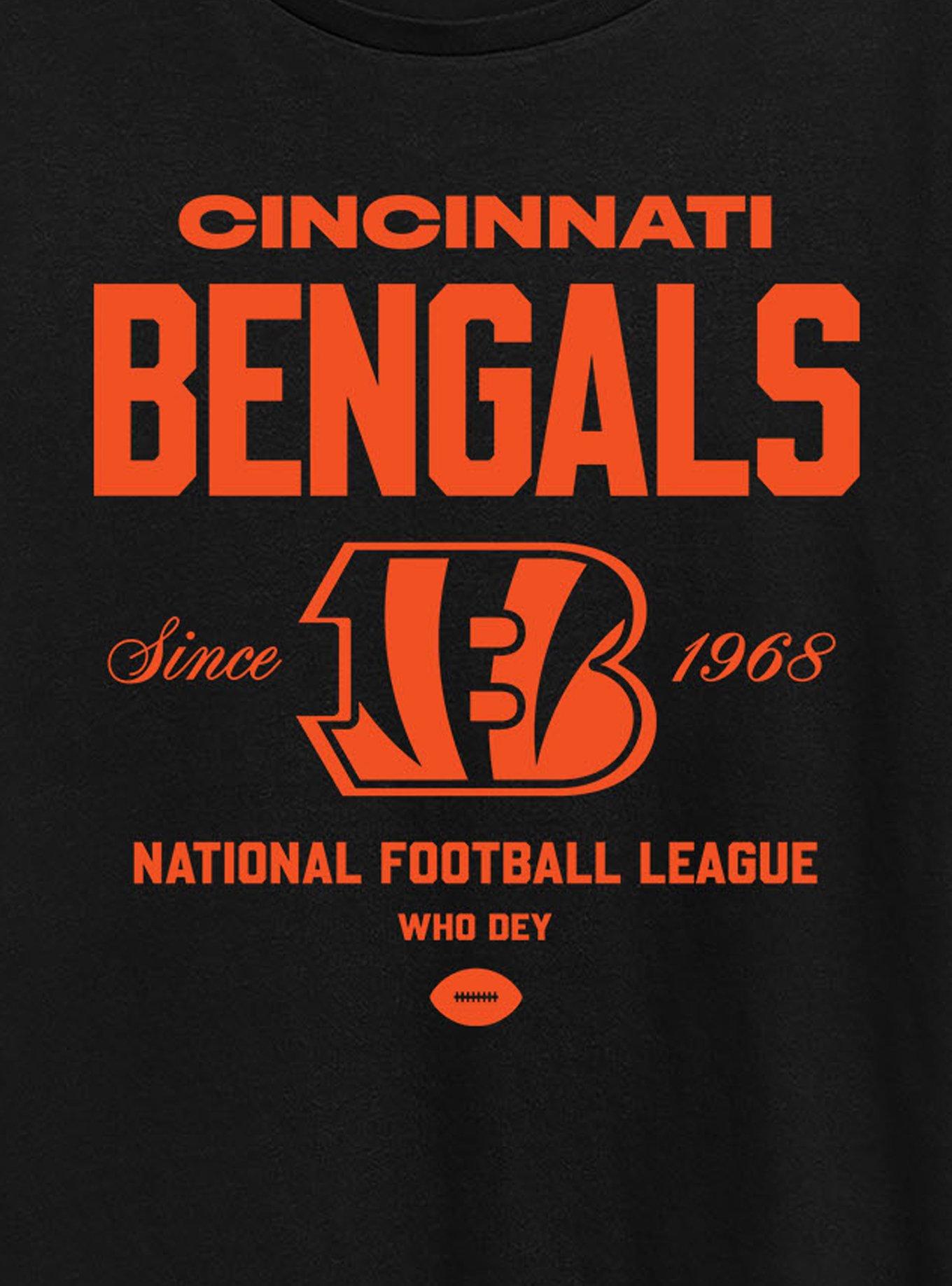 NFL Cincinnati Bengals Bold League Womens T-Shirt, BLACK, alternate - view 2