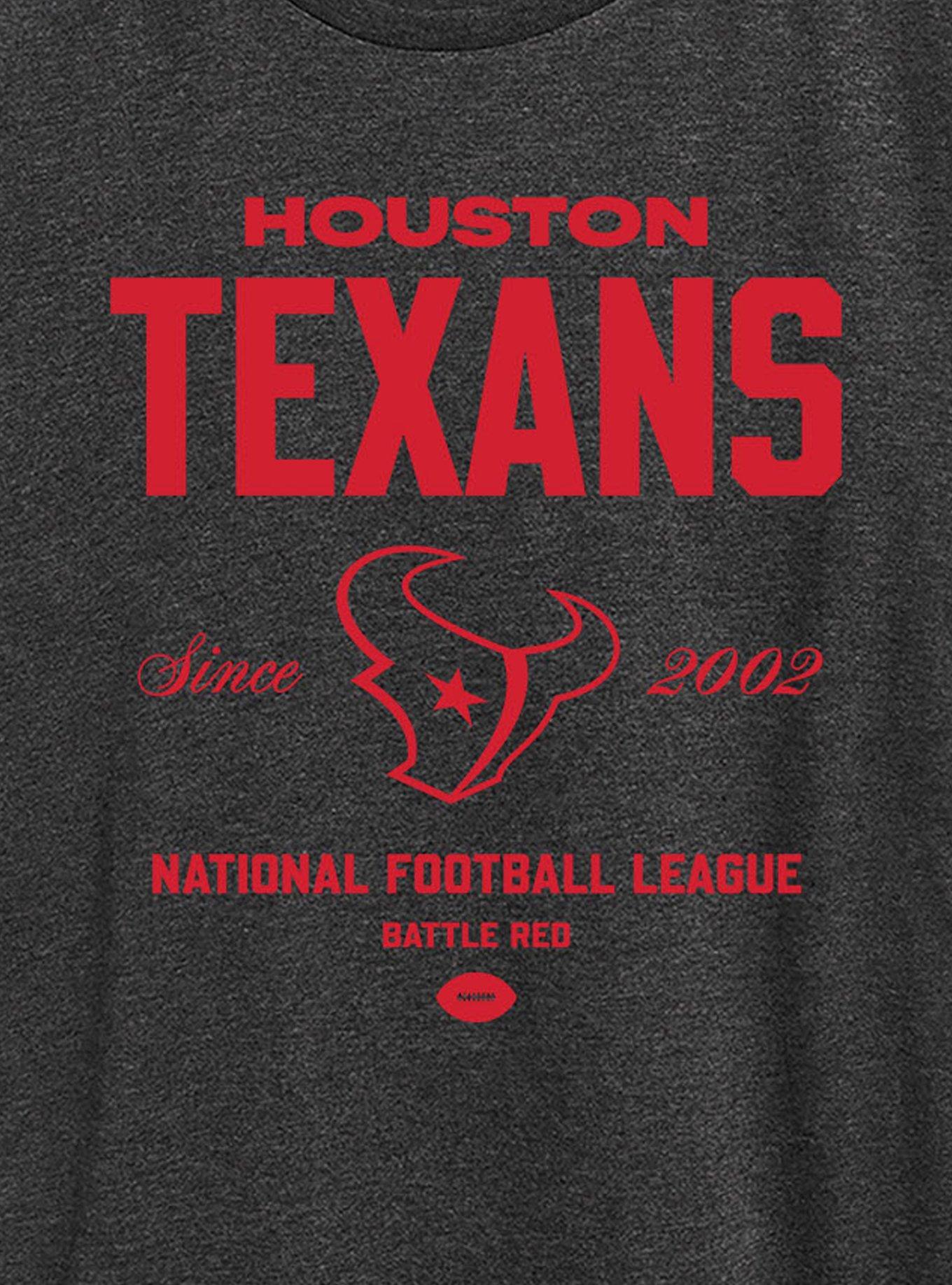 NFL Houston Texans Bold League Womens T-Shirt, HEATHER  CHARCOAL, alternate - view 2