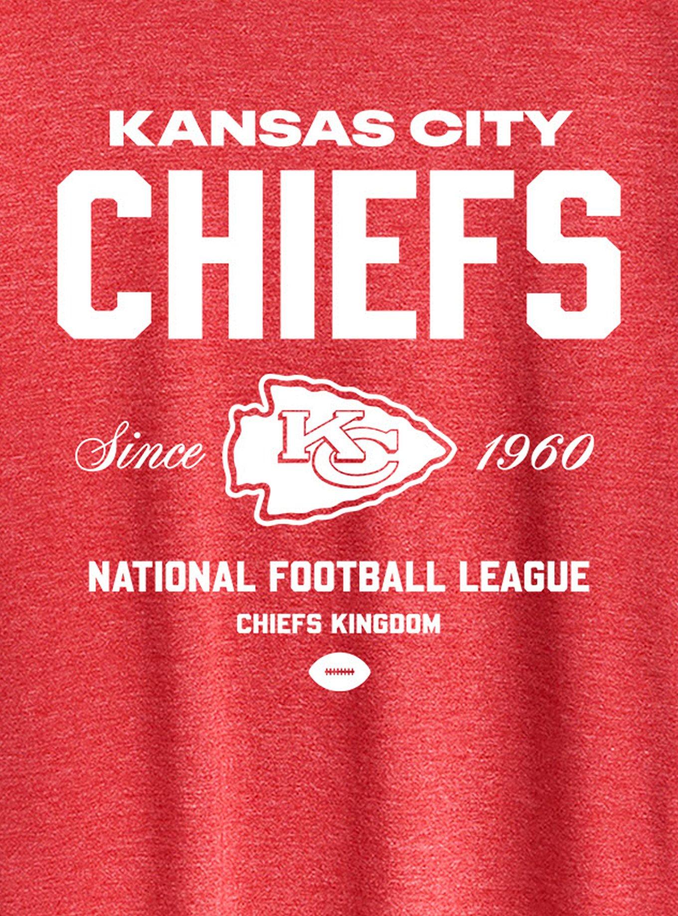 NFL Kansas City Chiefs Bold League Womens T-Shirt, HEATHER RED, alternate - view 2