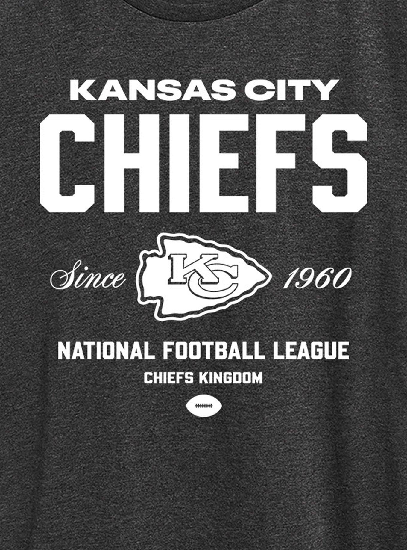 NFL Kansas City Chiefs Bold League Womens T-Shirt, HEATHER  CHARCOAL, alternate - view 2