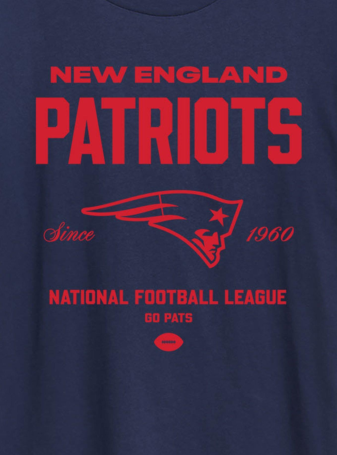 NFL New England Patriots Bold League Womens T-Shirt, NAVY, alternate - view 2