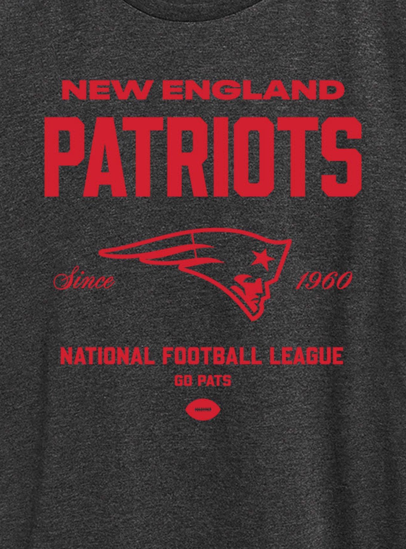 NFL New England Patriots Bold League Womens T-Shirt, HEATHER  CHARCOAL, alternate - view 2