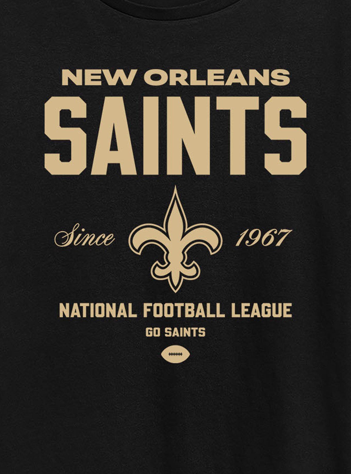 NFL New Orleans Saints Bold League Womens T-Shirt, BLACK, alternate - view 2