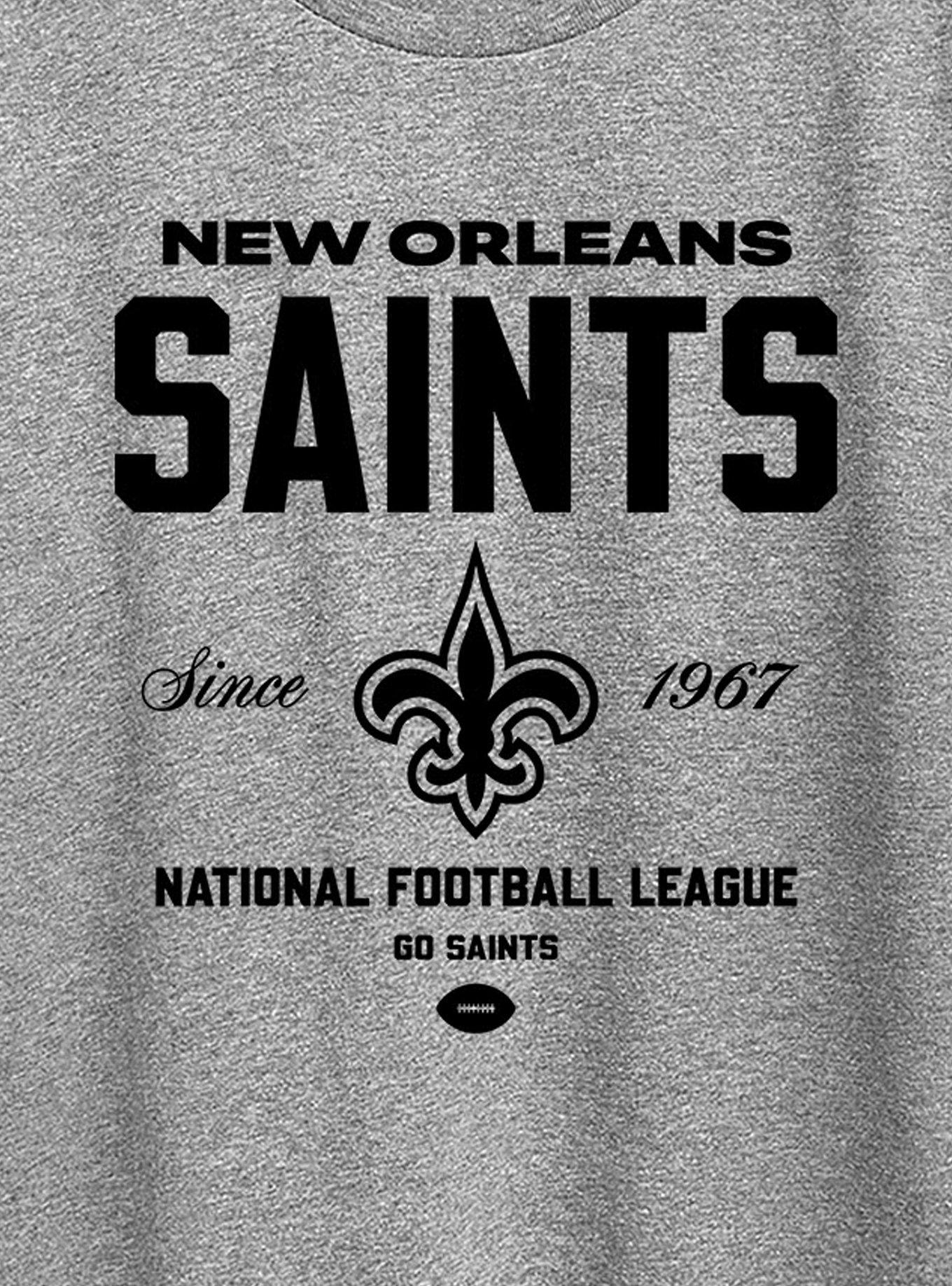 NFL New Orleans Saints Bold League Womens T-Shirt, HEATHER GREY, alternate - view 2