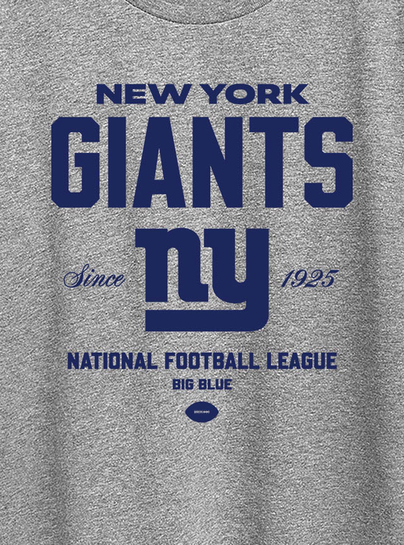 NFL New York Giants Bold League Womens T-Shirt, HEATHER GREY, alternate - view 2