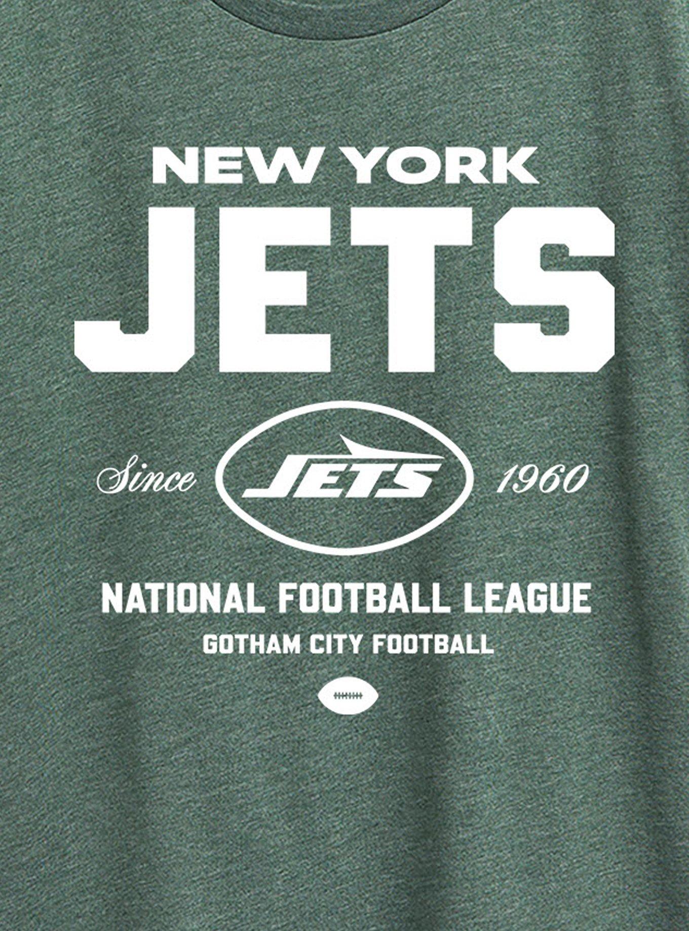 NFL New York Jets Bold League Womens T-Shirt, HEATHER JUNIPER, alternate - view 2