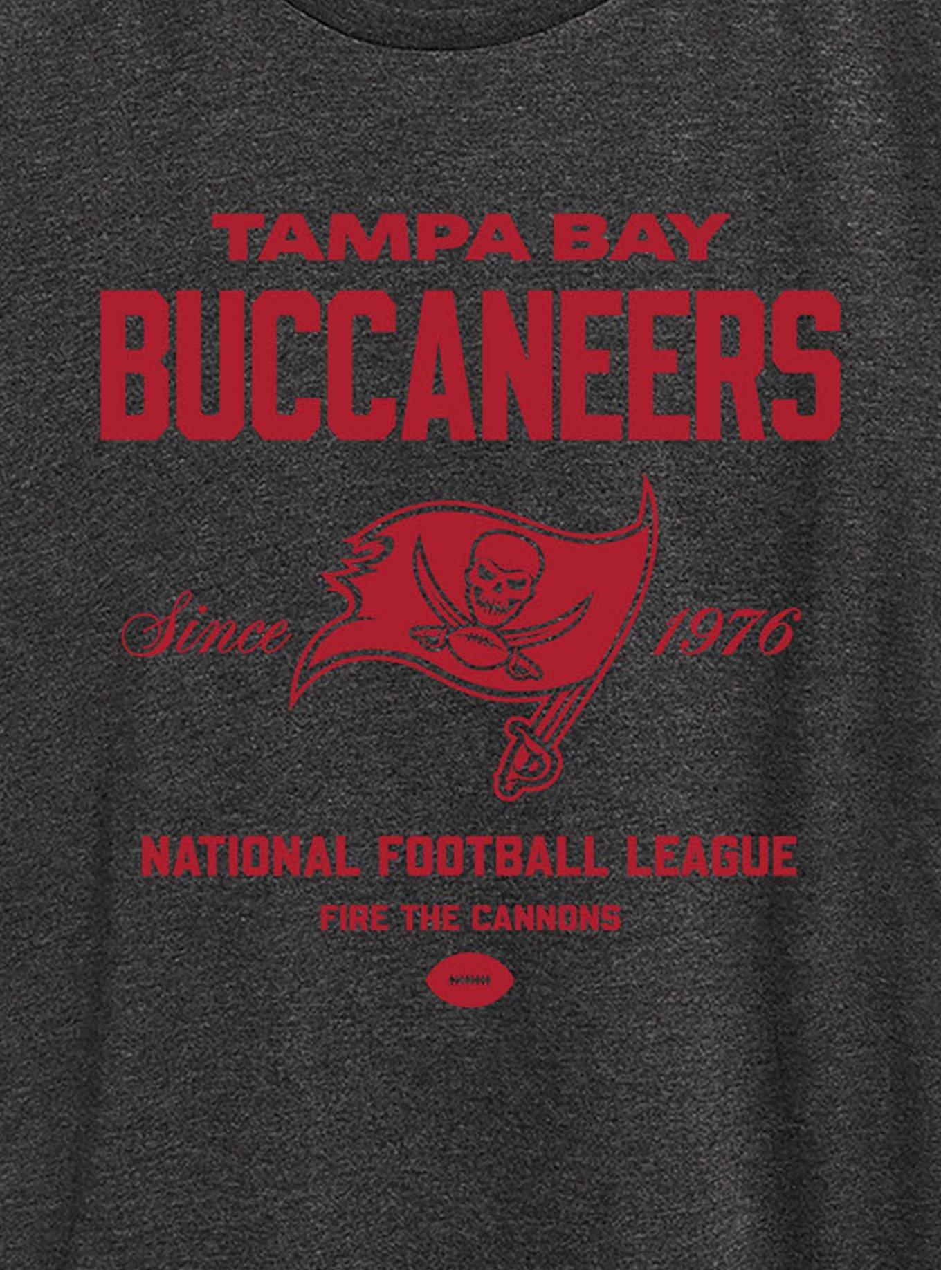 NFL Tampa Bay Buccaneers Bold League Womens T-Shirt, HEATHER  CHARCOAL, alternate - view 2