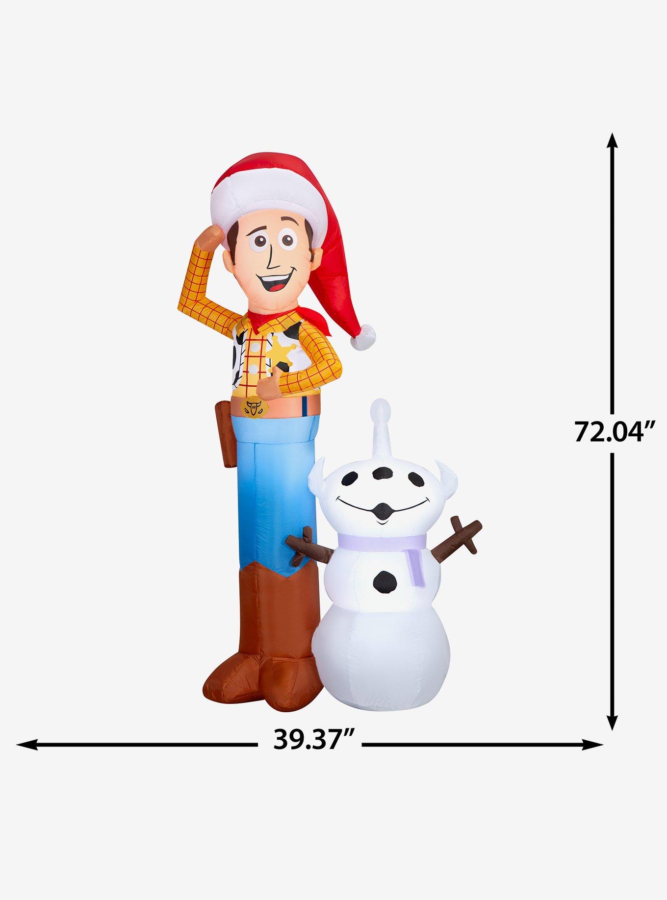 Disney Pixar Toy Story Woody with Snowman Scene Airblown, , alternate - view 6