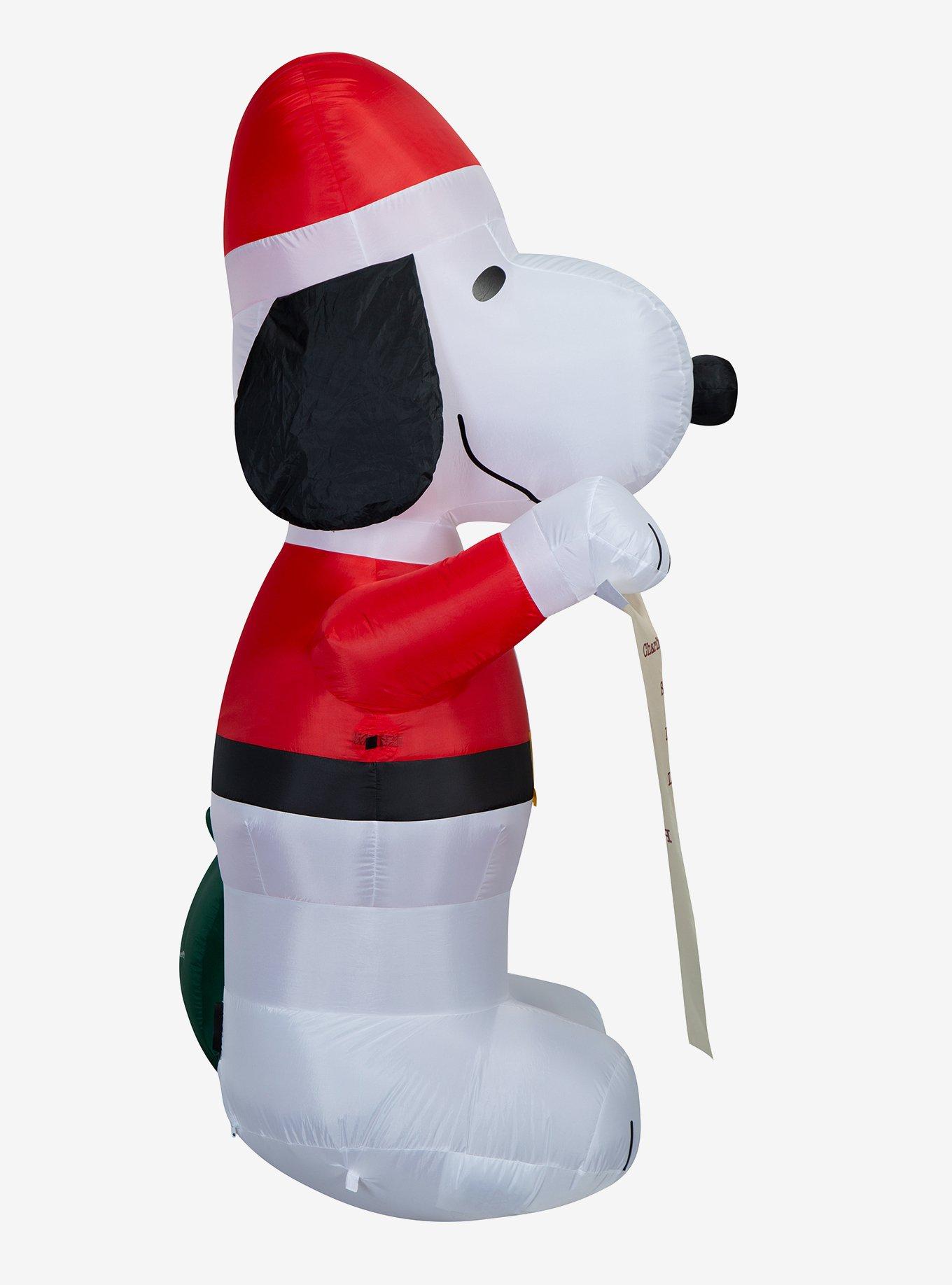 Peanuts Snoopy with List and Gift Sack Peanuts Airblown, , alternate - view 3