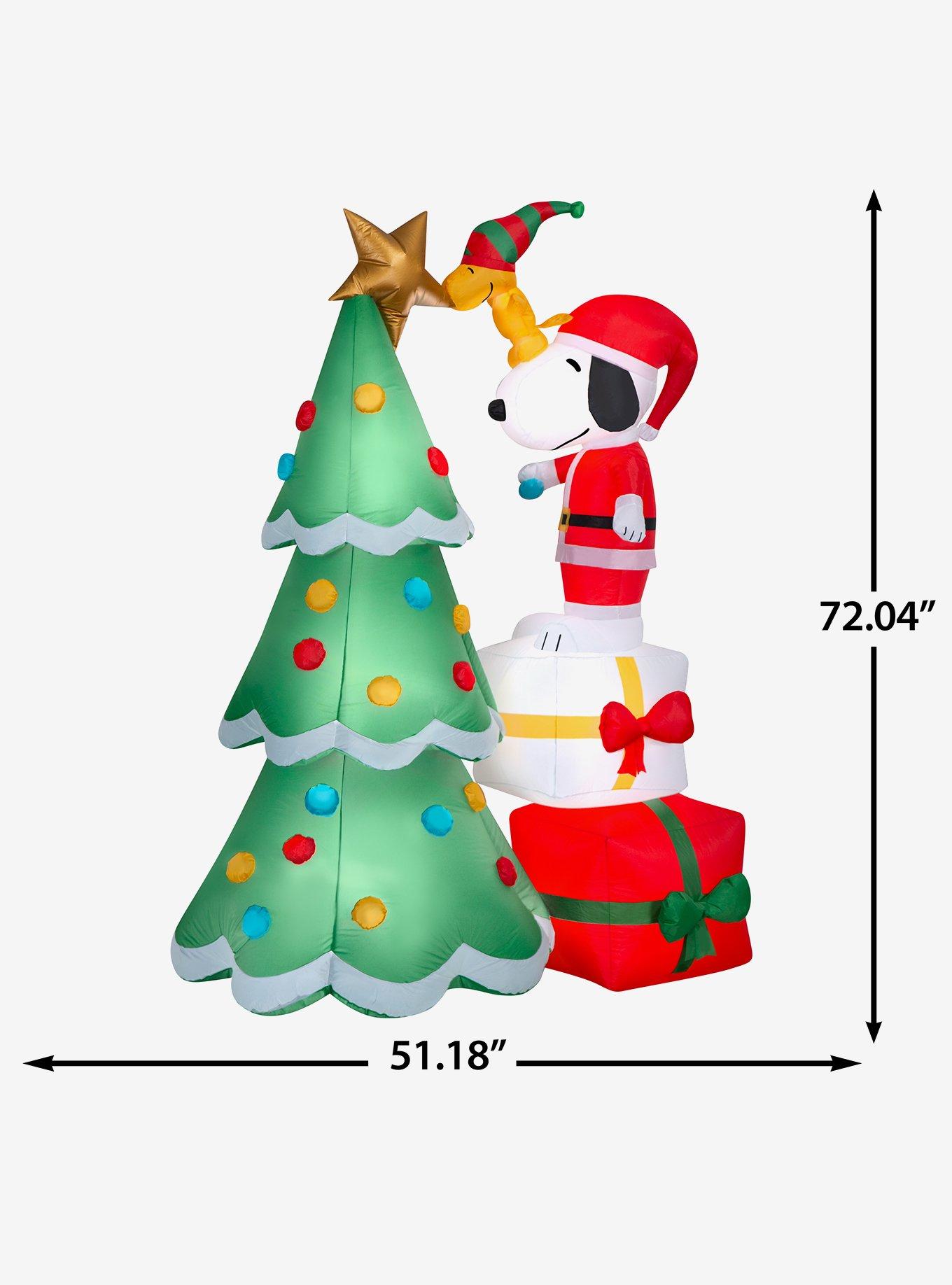 Peanuts Snoopy with Woodstock Decorating Tree Scene Airblown, , alternate - view 6