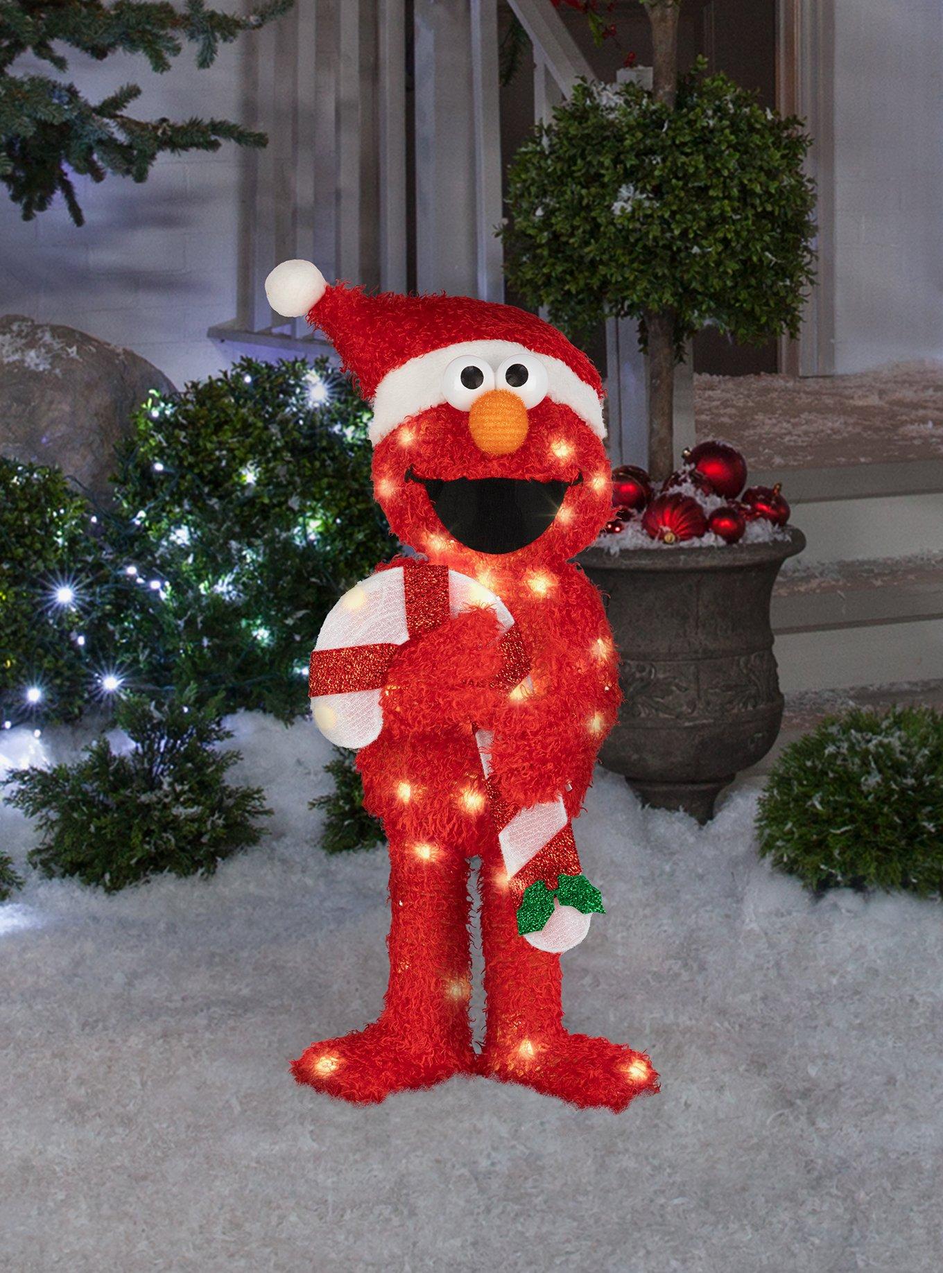 Sesame Street Elmo 28" 3D Lighted Tinsel Sculpture, , alternate - view 2
