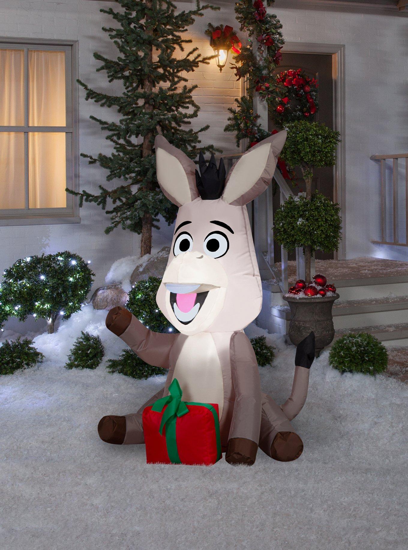 Shrek Donkey with Present From Shrek Airblown, , alternate - view 2