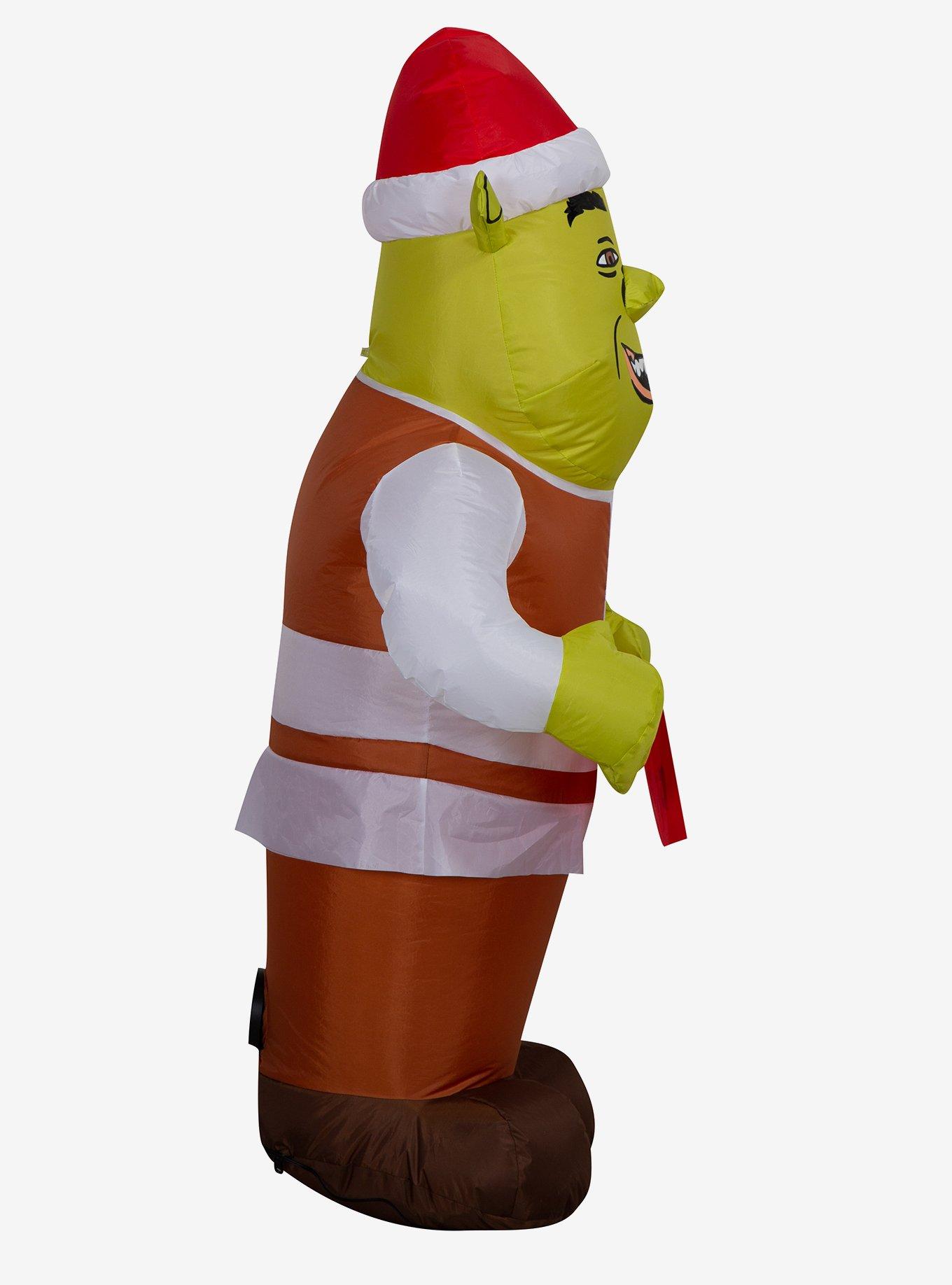 Shrek with Santa Hat Airblown, , alternate - view 3