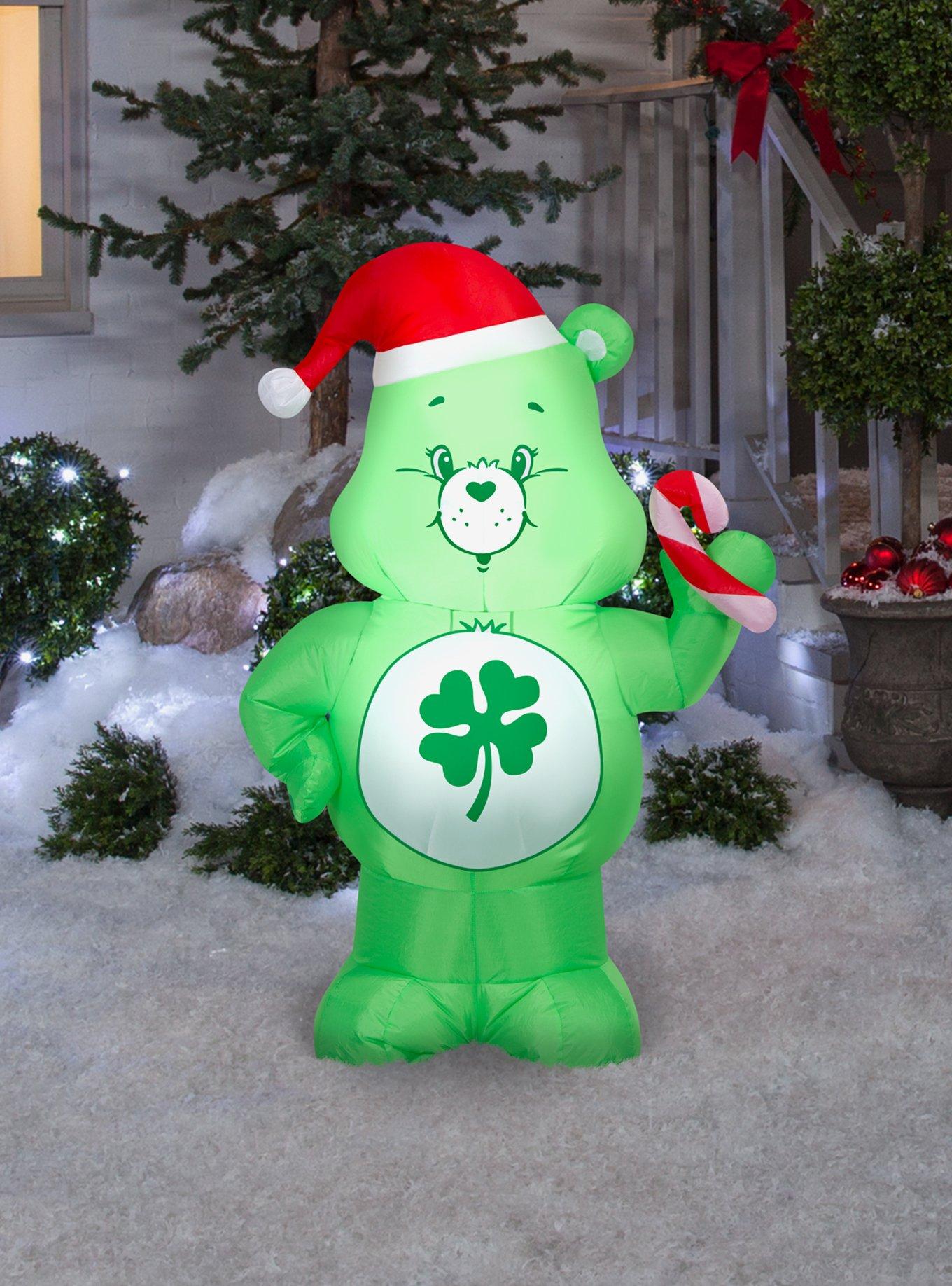 Care Bears Good Luck in Santa Hat with Candy Cane Airblown, , alternate - view 2