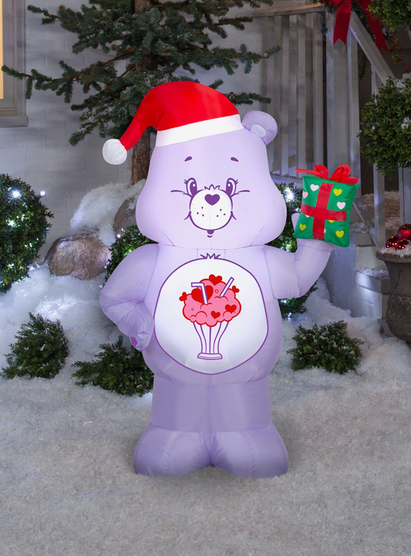 Care Bears Share in Santa Hat with Present Airblown, , alternate - view 2