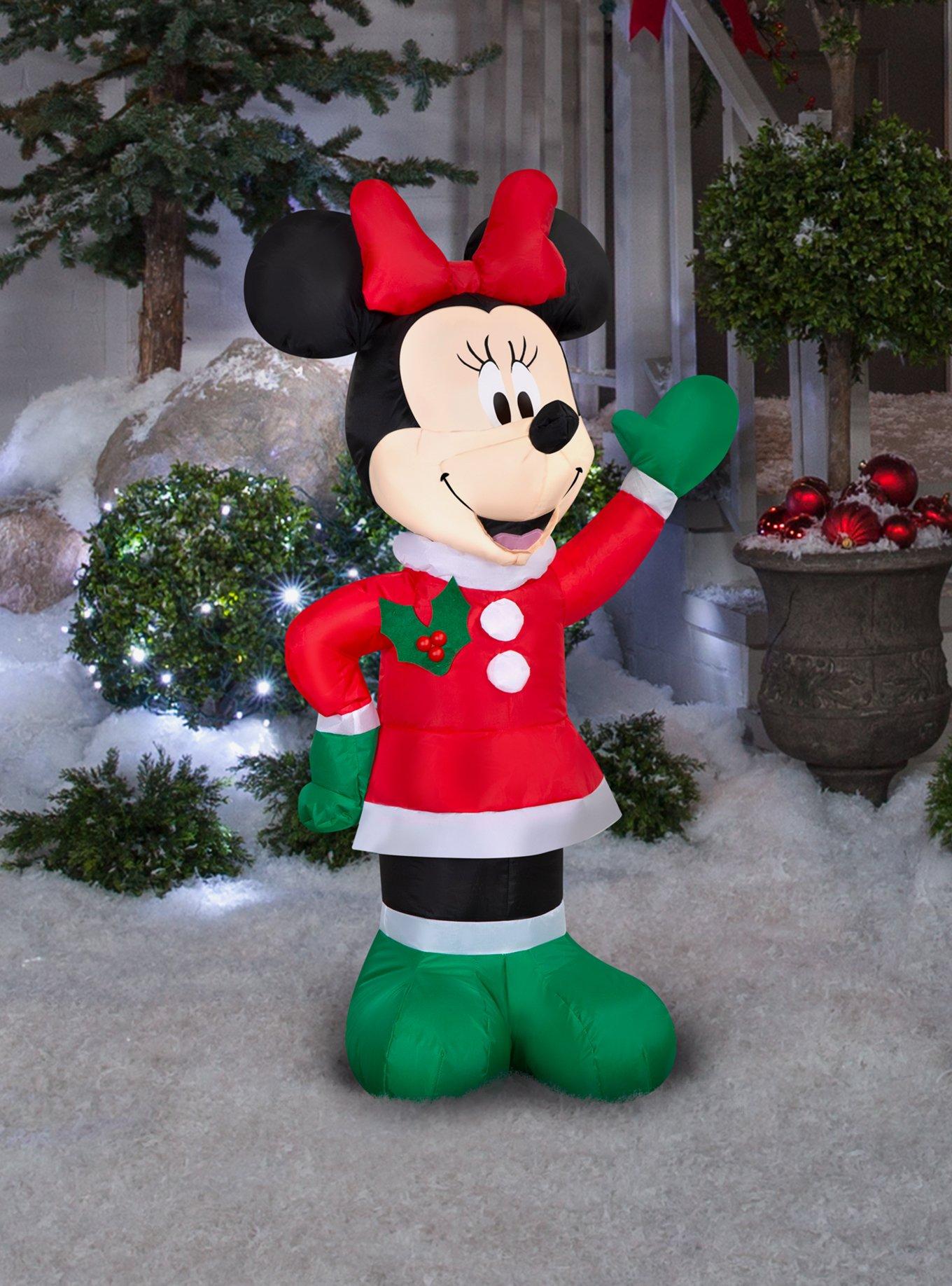 Disney Minnie Mouse in Holiday Outfit with Red Bow Airblown, , alternate - view 2