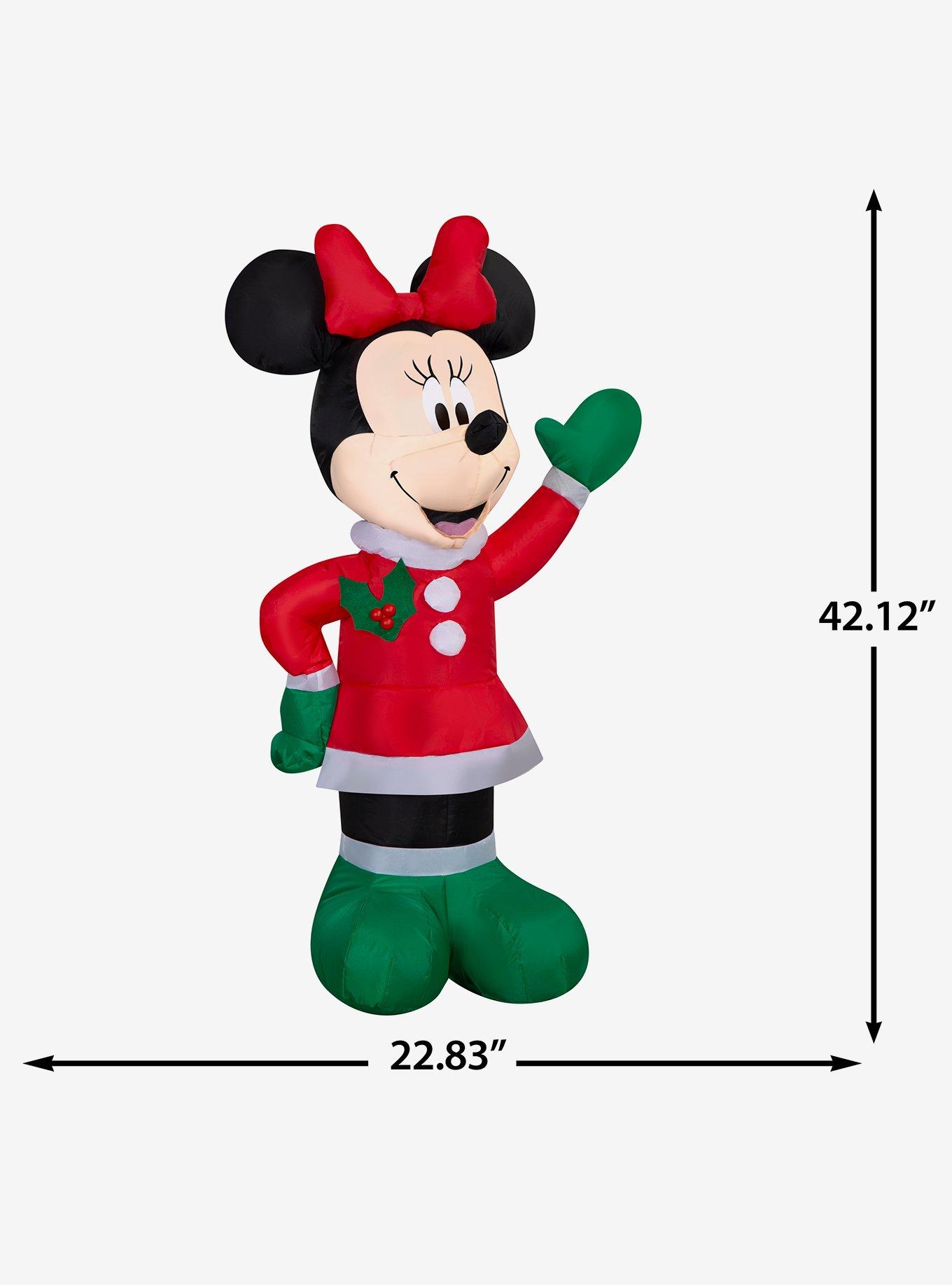 Disney Minnie Mouse in Holiday Outfit with Red Bow Airblown, , alternate - view 4