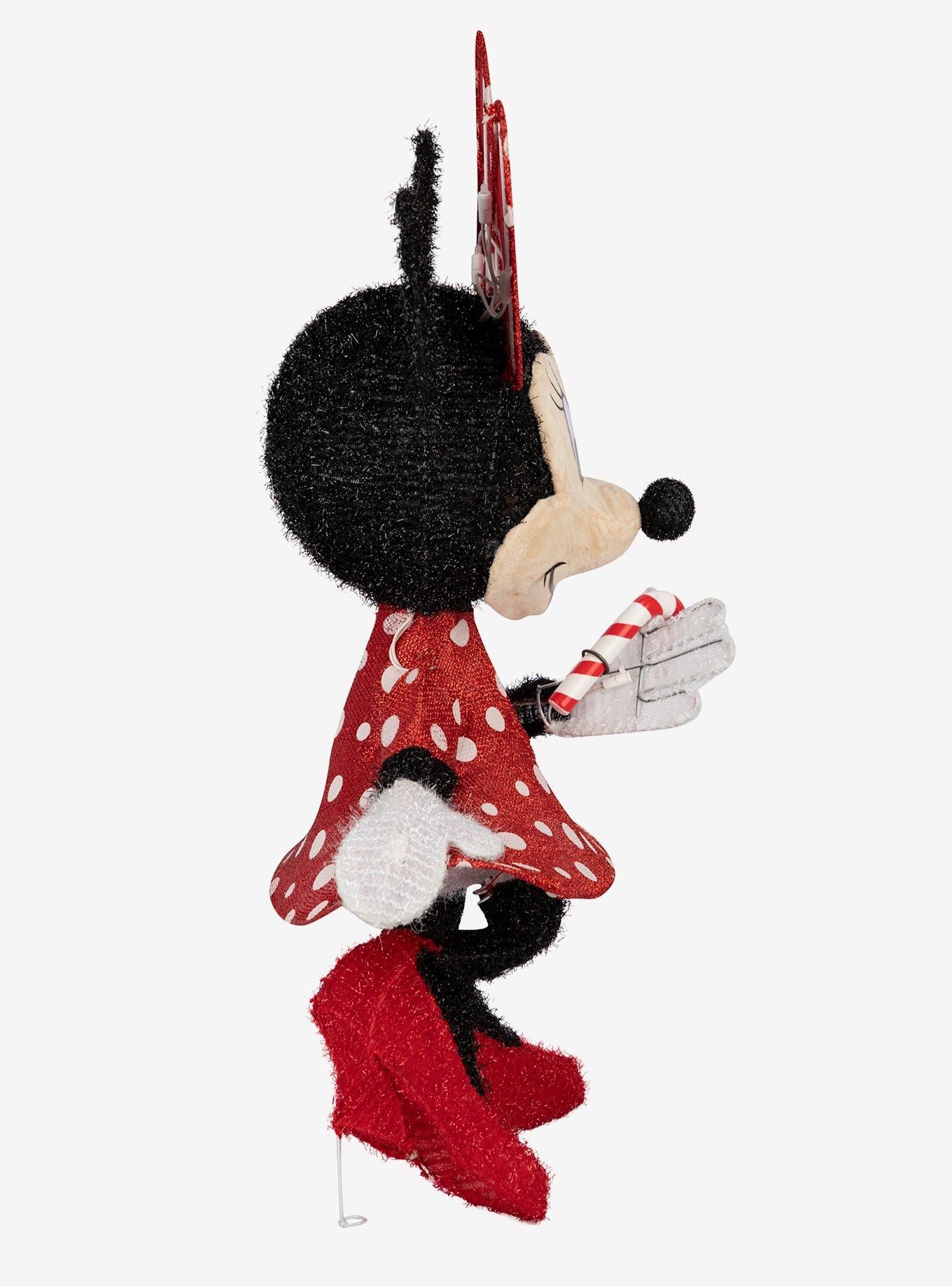 Disney Minnie Mouse in Red Polka Dot Dress 28" 3D Lighted Tinsel Sculpture, , alternate - view 3