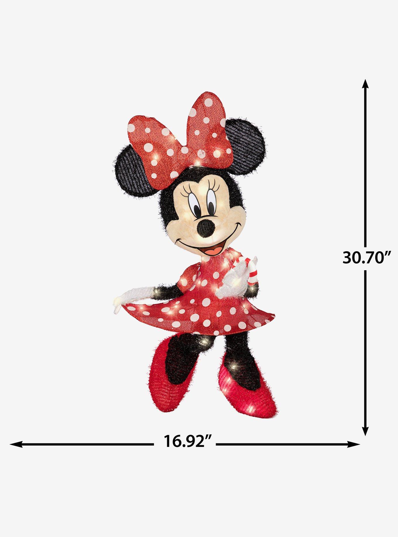 Disney Minnie Mouse in Red Polka Dot Dress 28" 3D Lighted Tinsel Sculpture, , alternate - view 4