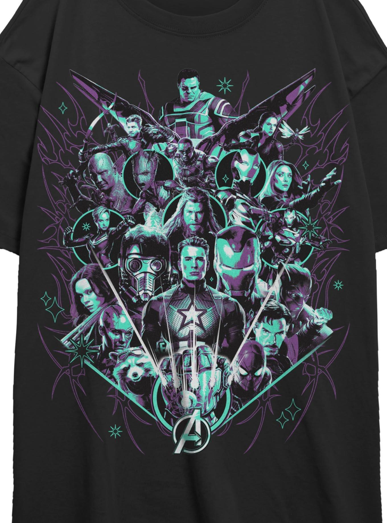 Marvel Avengers: Endgame Together Avengers Girls Oversized T-Shirt Hot Topic Exclusive, BLACK, alternate - view 2