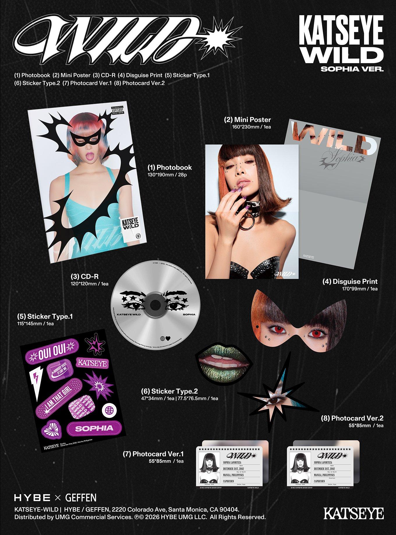KATSEYE WILD (Sophia Ver.) CD, , alternate - view 3