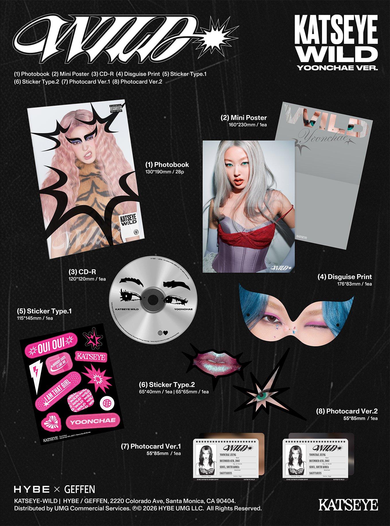 KATSEYE WILD (Yoonchae Ver.) CD, , alternate - view 3
