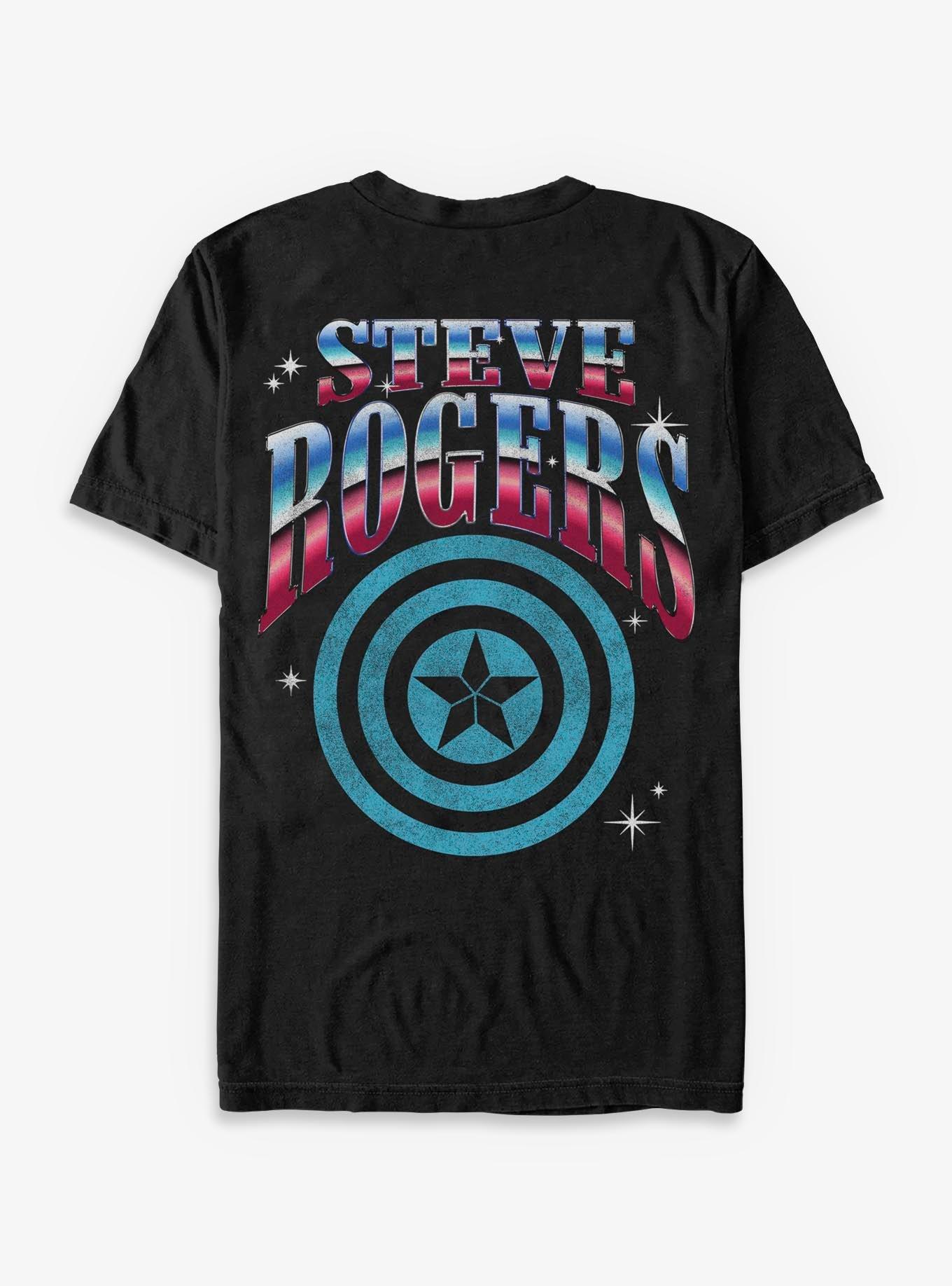 Marvel Avengers: Endgame Steve Rogers Captain America T-Shirt Hot Topic Exclusive, BLACK, alternate - view 2