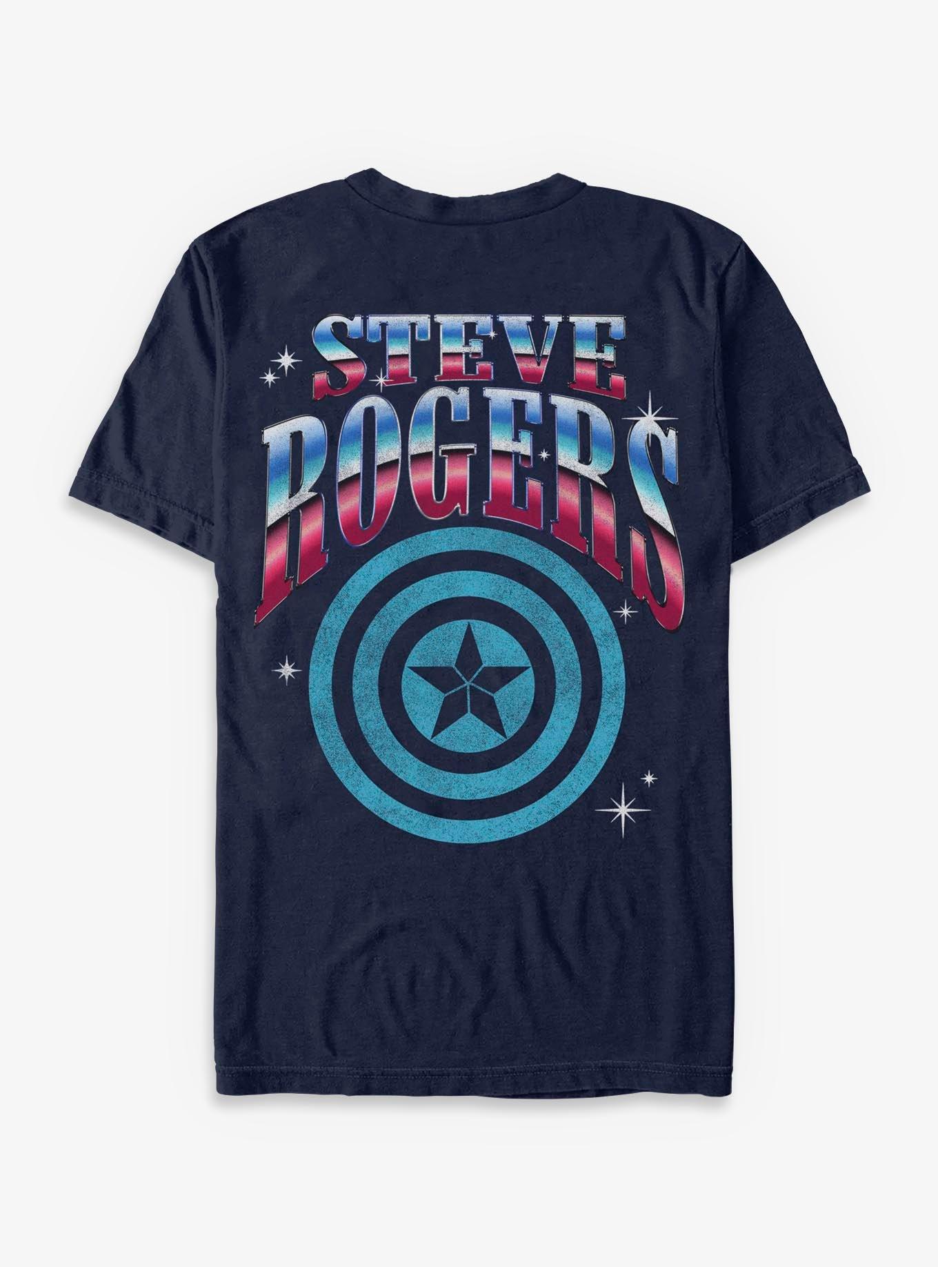 Marvel Avengers: Endgame Steve Rogers Captain America T-Shirt Hot Topic Exclusive, NAVY, alternate - view 2