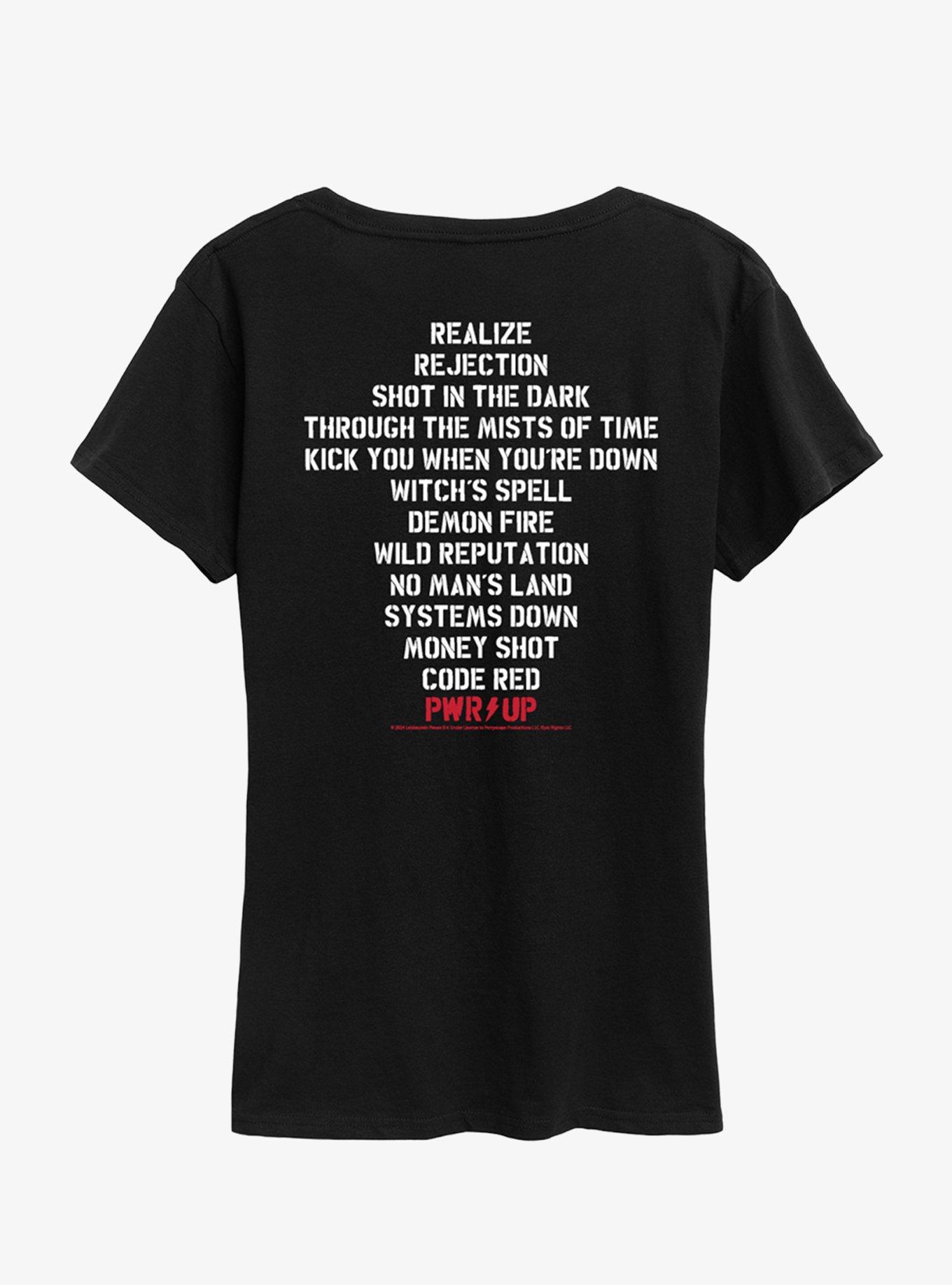 AC/DC PWR/UP Song List Girls T-Shirt, BLACK, alternate - view 2