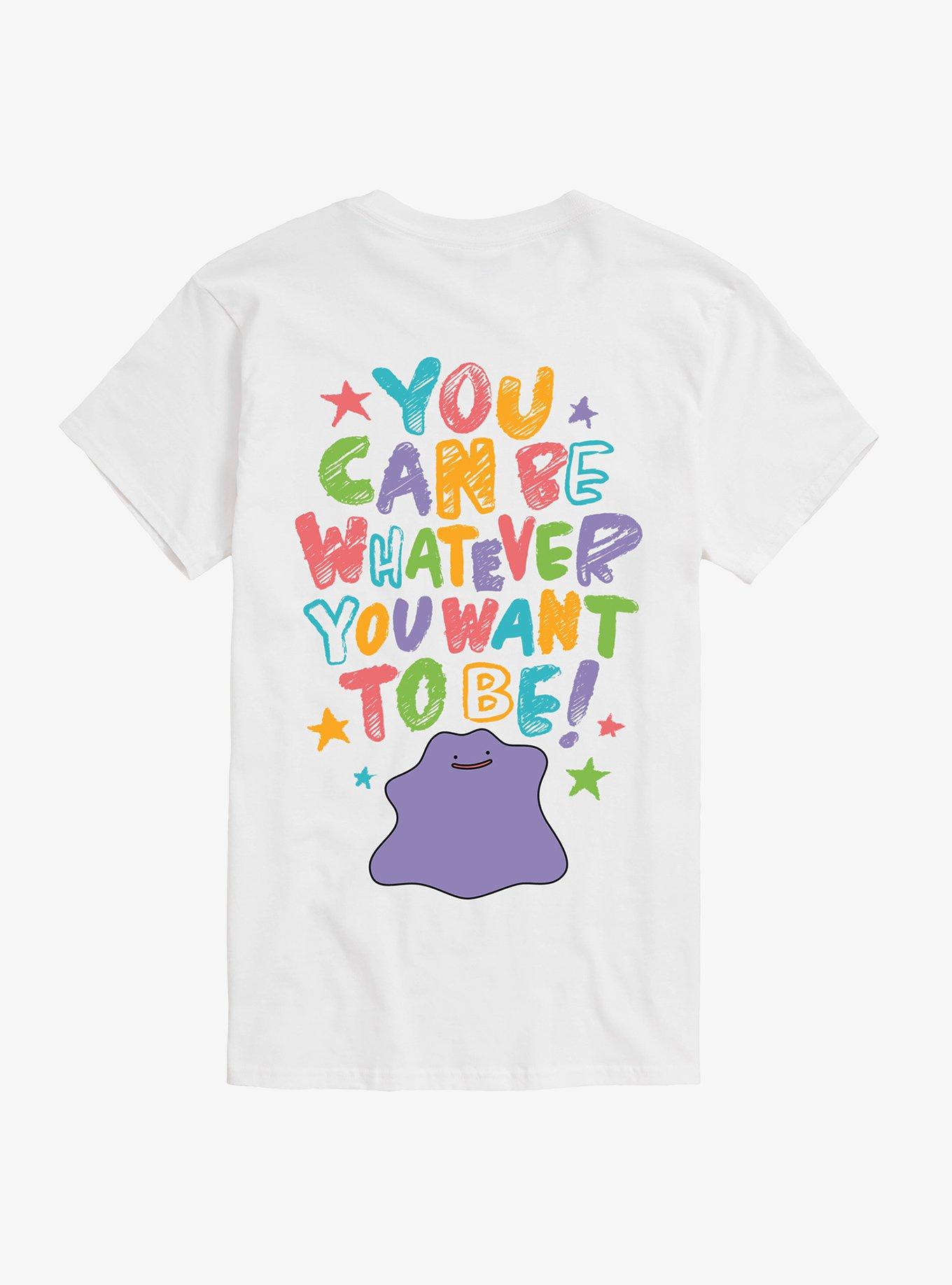 Pokemon Ditto You Can Be Whatever Your Want To Be T-Shirt, WHITE, alternate - view 2
