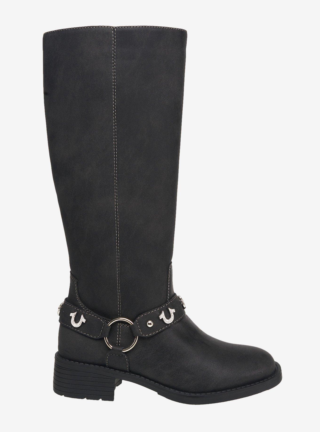 Kehlani Bling Logo Boot Black, BLACK, alternate - view 2