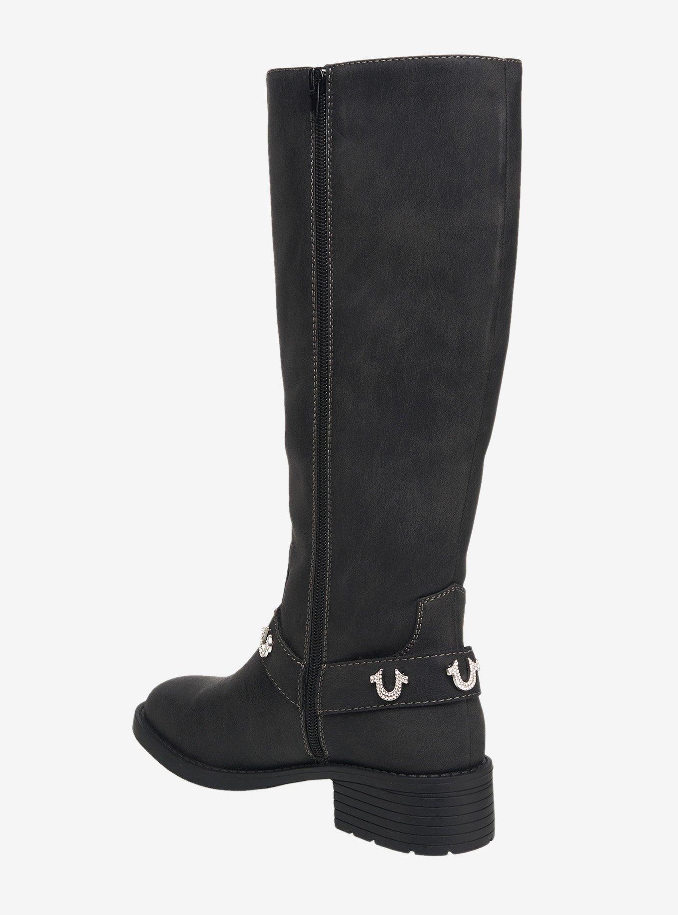 Kehlani Bling Logo Boot Black, BLACK, alternate - view 3