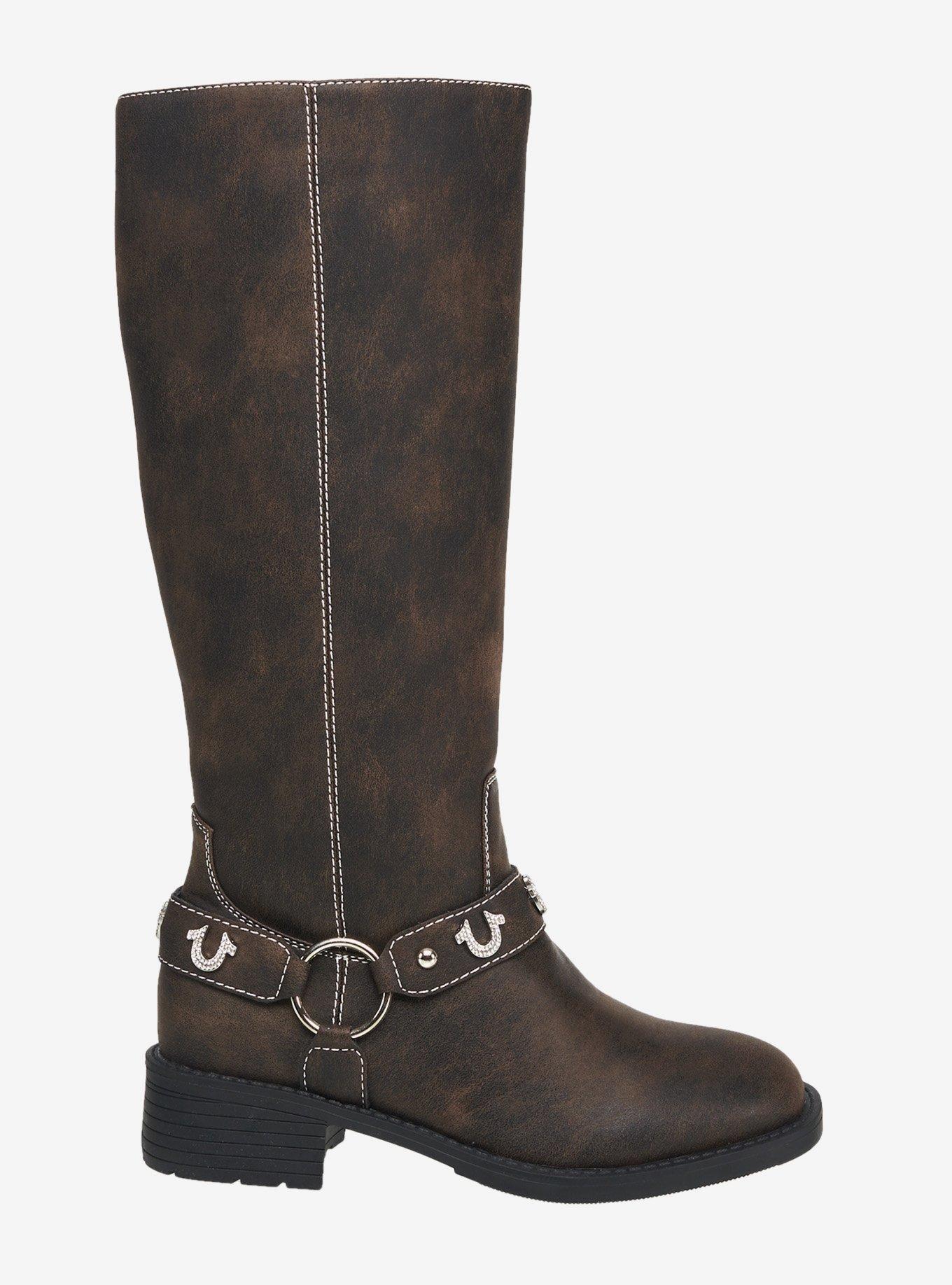 Kehlani Bling Logo Boot Brown, BROWN, alternate - view 2