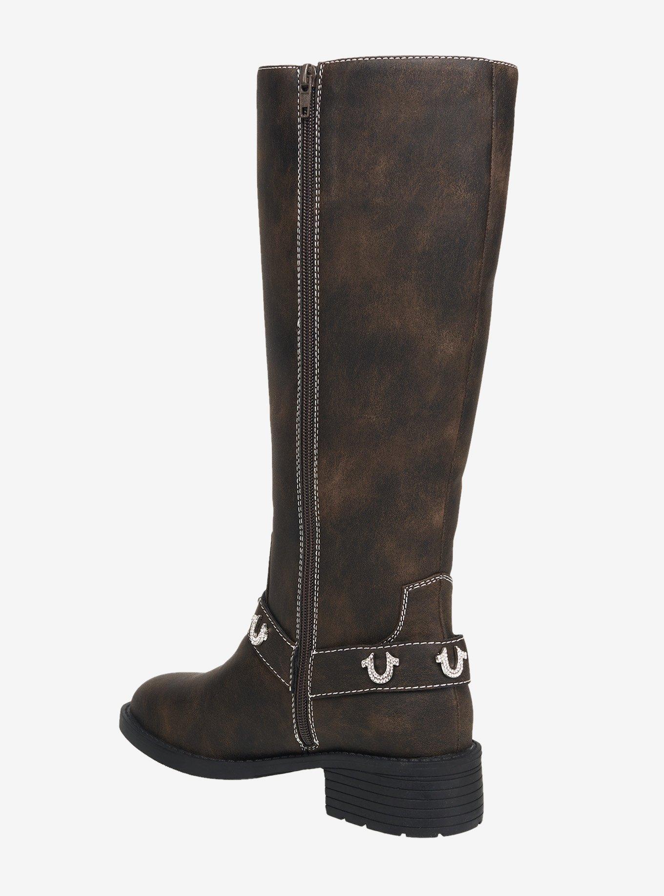 Kehlani Bling Logo Boot Brown, BROWN, alternate - view 3