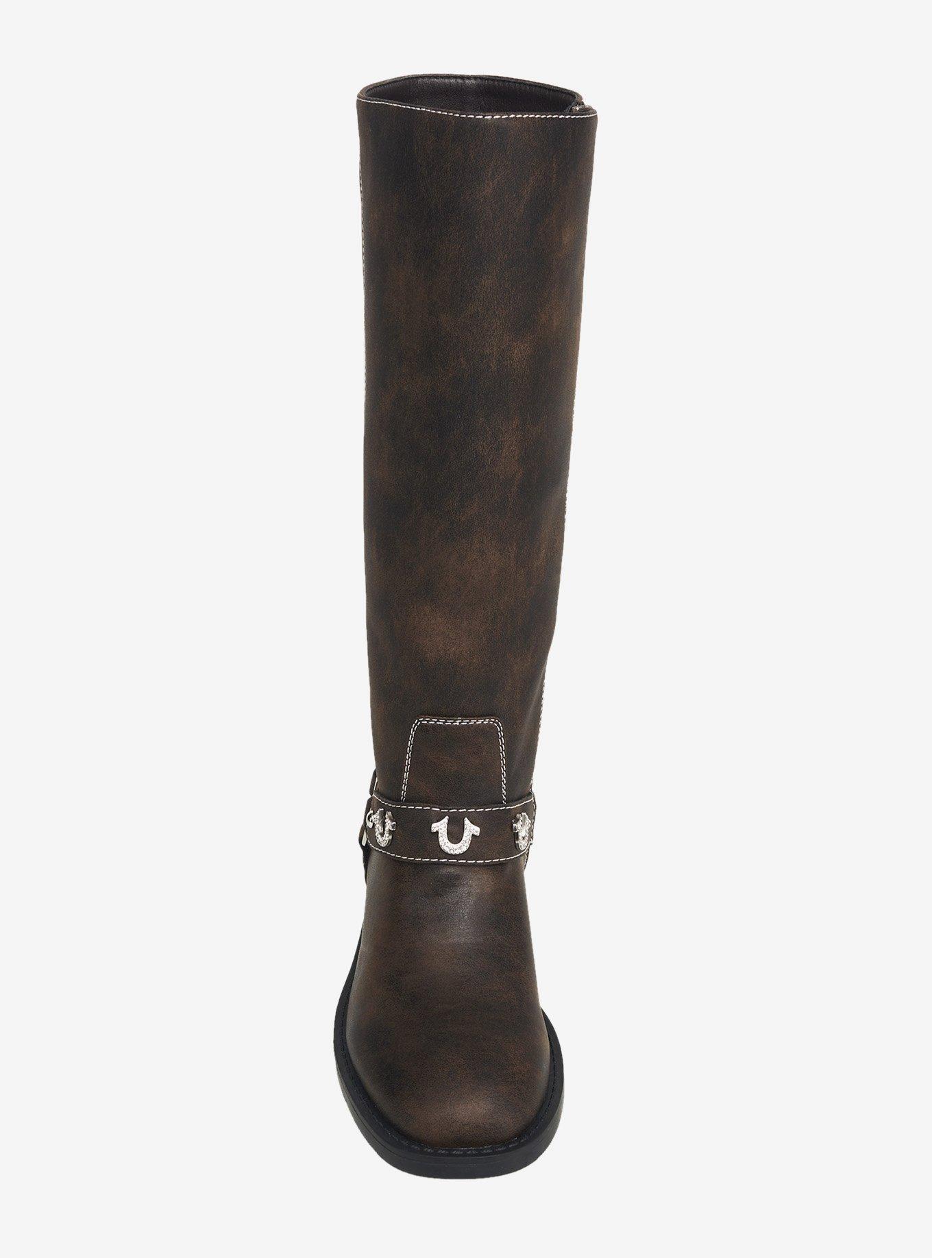 Kehlani Bling Logo Boot Brown, BROWN, alternate - view 4