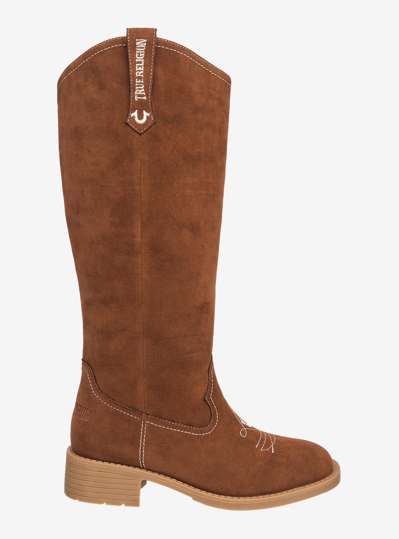 Tamia Logo Knee High Cowboy Boot Bronze, COPPER, alternate - view 2