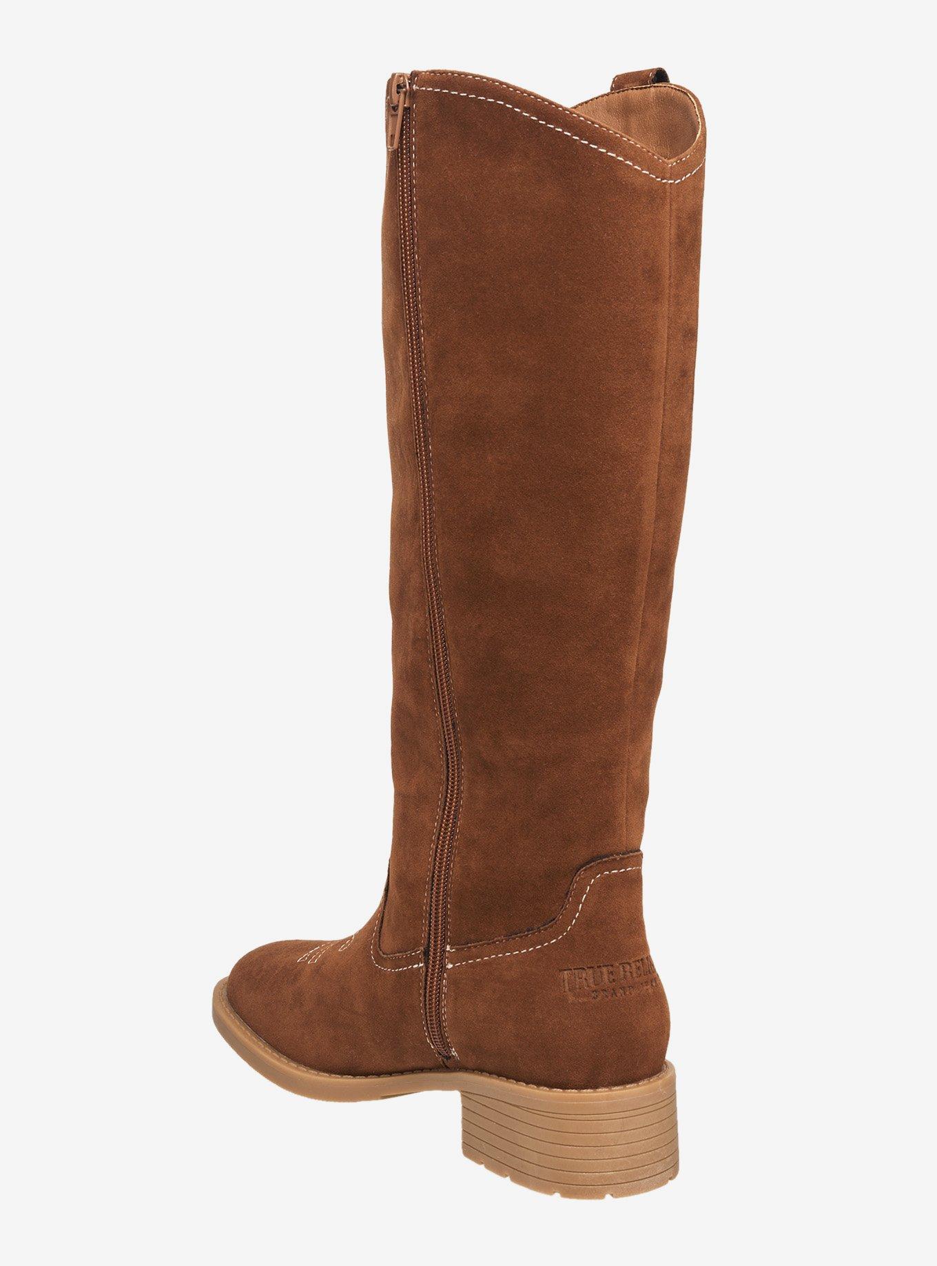 Tamia Logo Knee High Cowboy Boot Bronze, COPPER, alternate - view 3