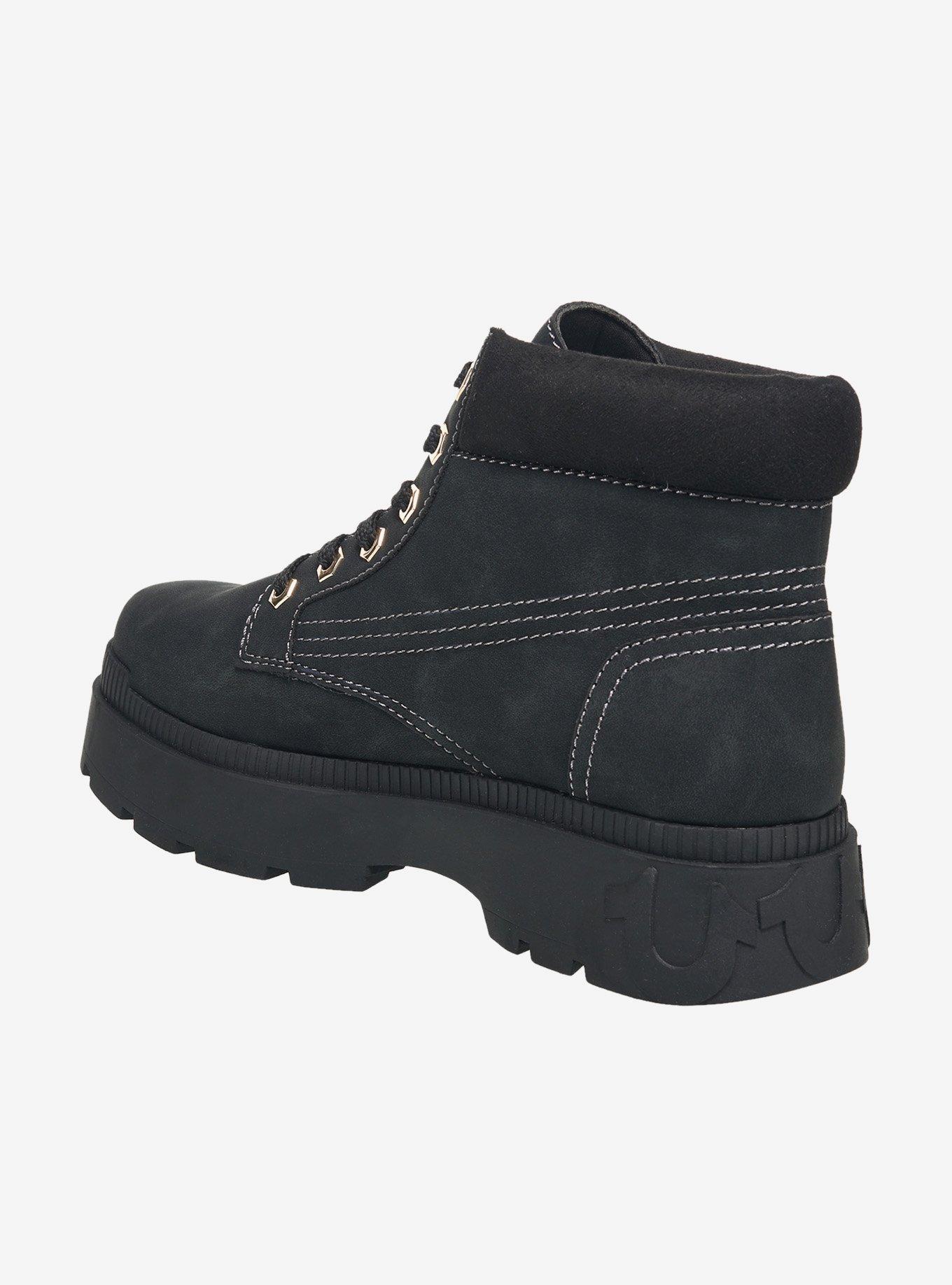 Brent Faux Suede Work Boot Black, BLACK, alternate - view 3