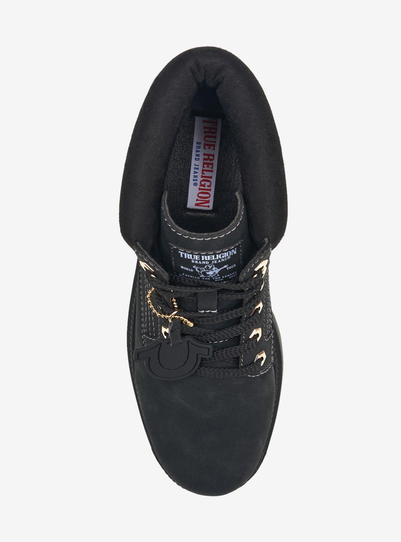 Brent Faux Suede Work Boot Black, BLACK, alternate - view 5