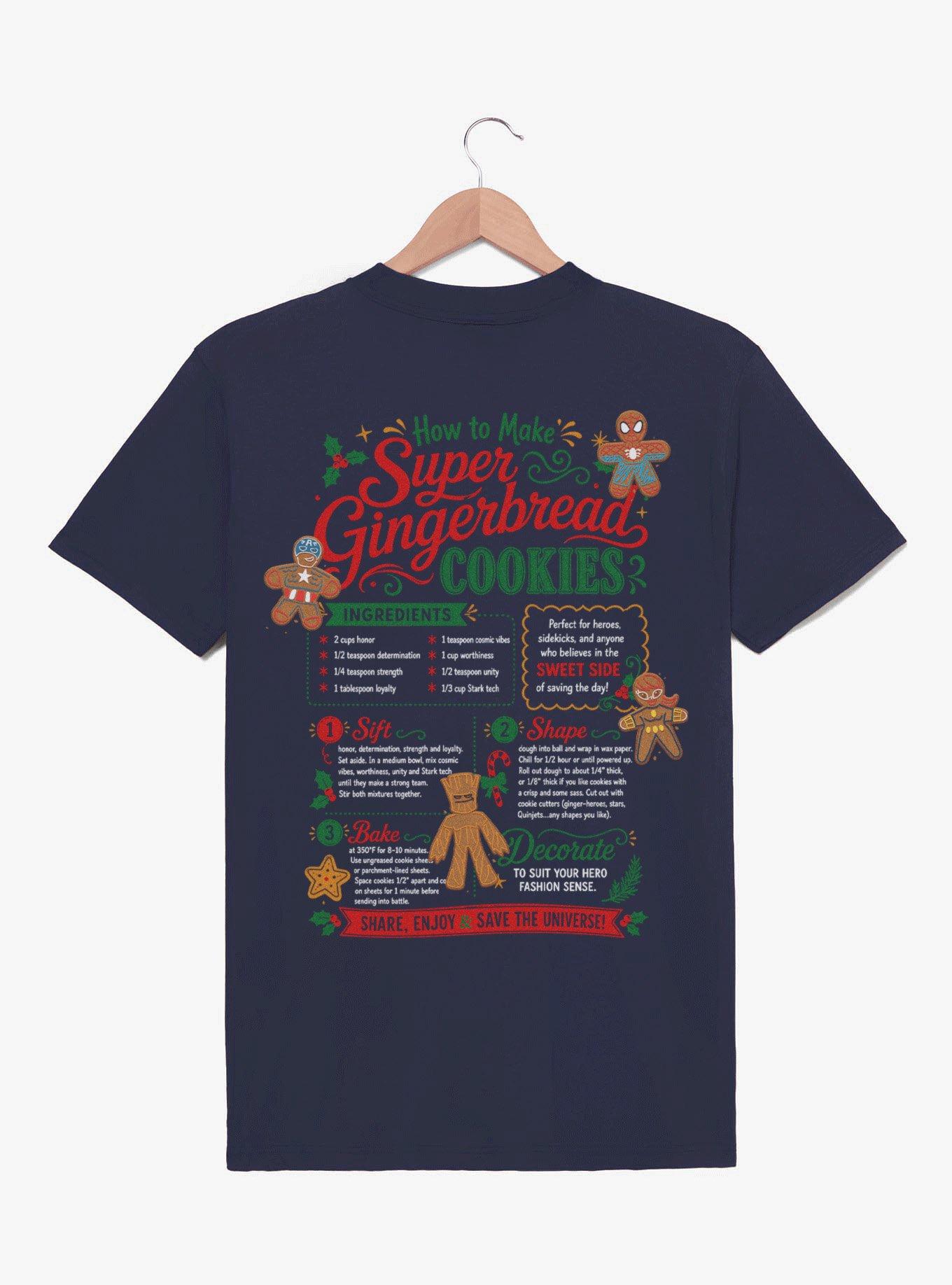 Marvel Gingerbread Family T-Shirt, NAVY, alternate - view 3
